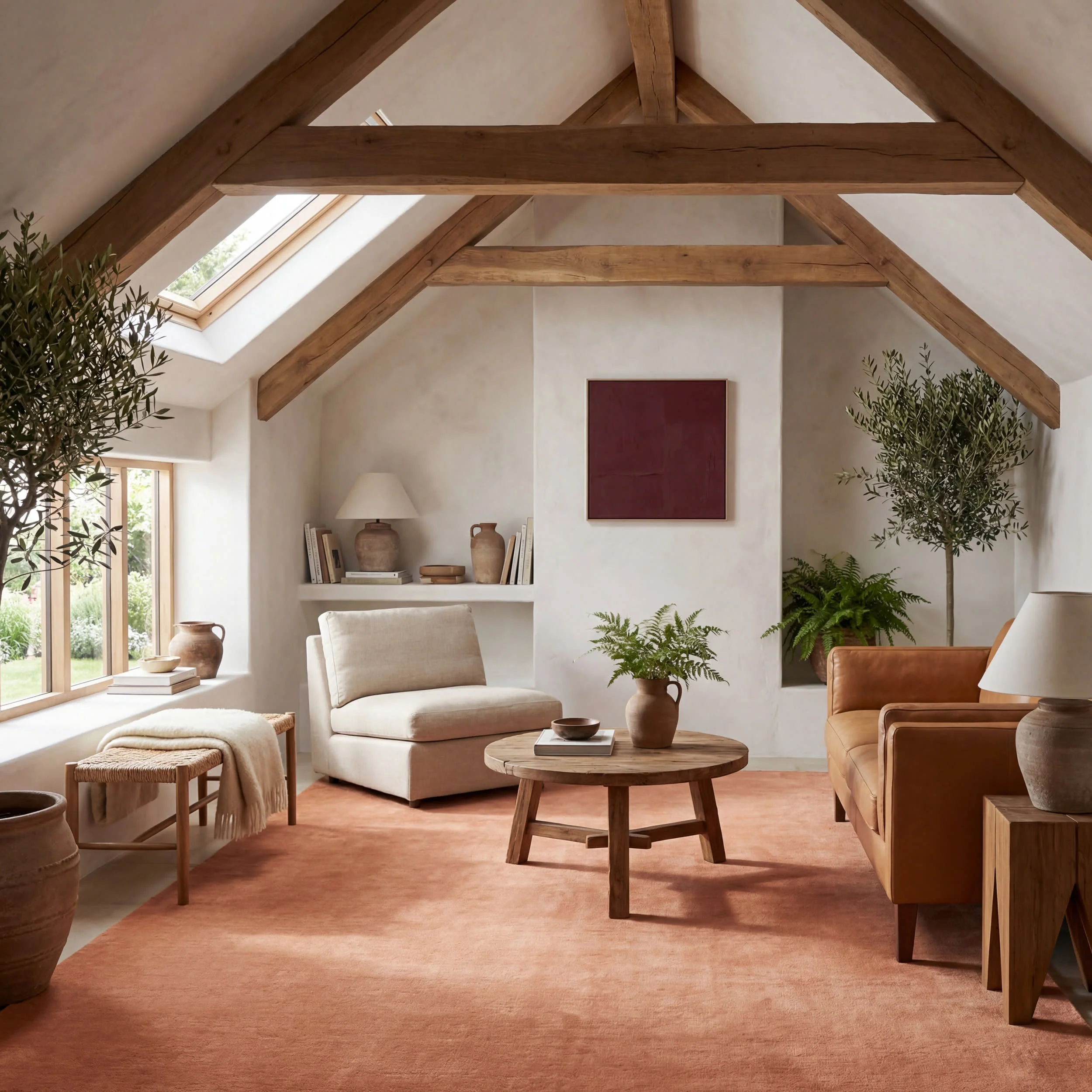 Speckled Wool-Blend Rug | Orange - Image 2