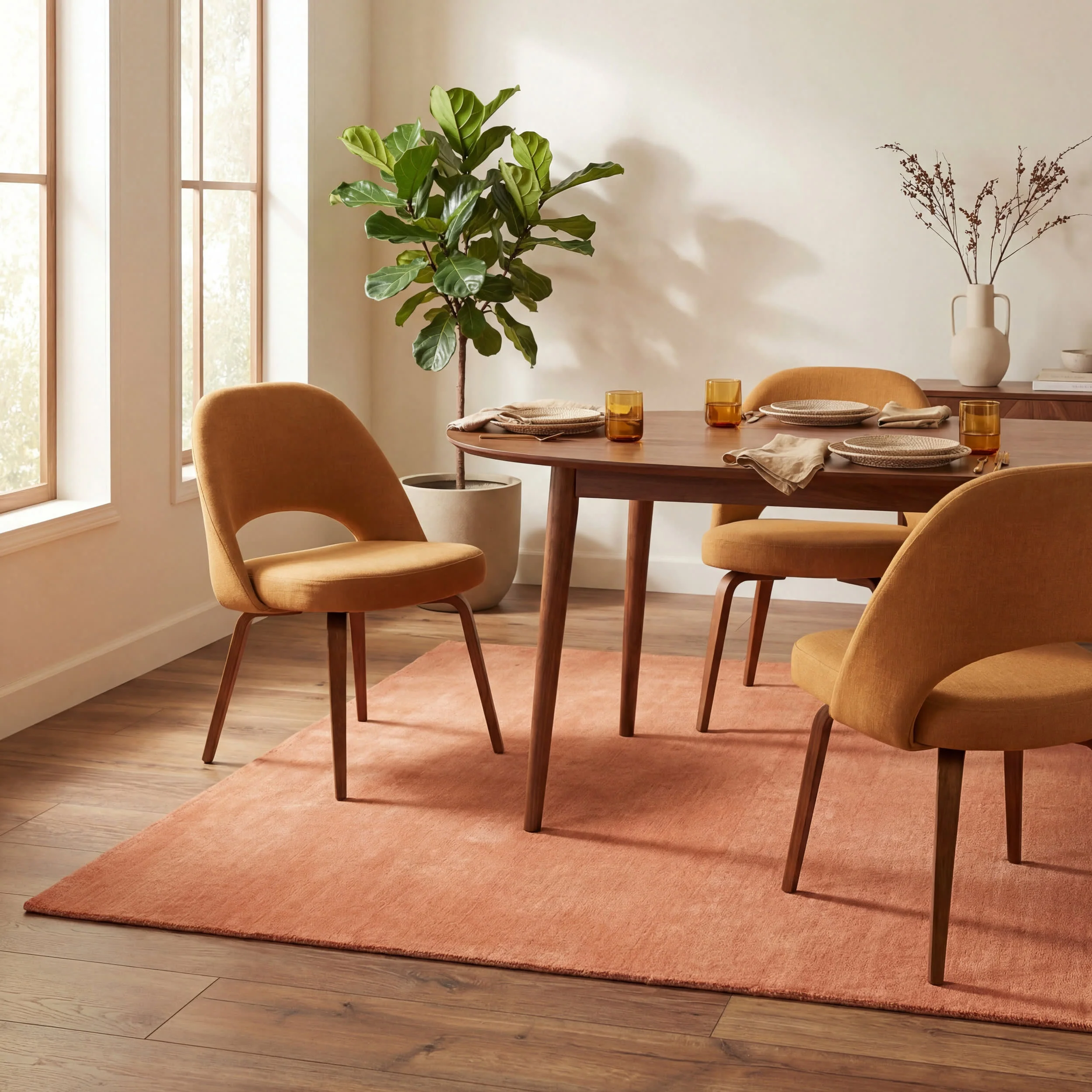 Speckled Wool-Blend Rug | Orange - Image 7