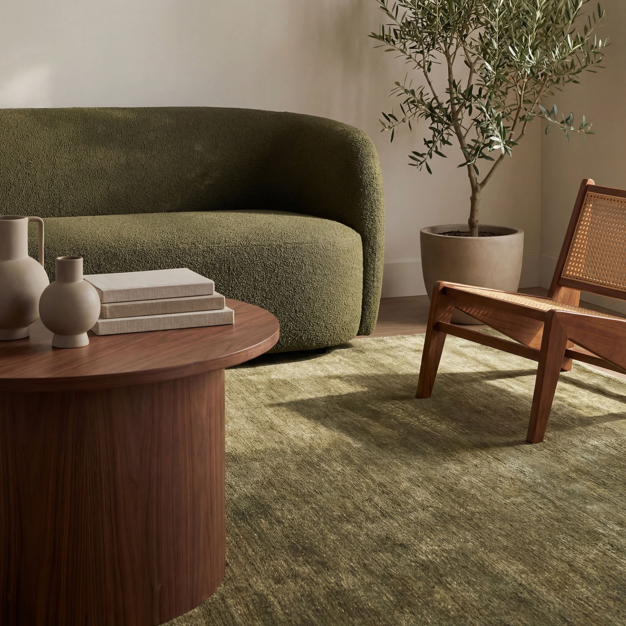 Speckled Wool-Blend Rug | Verdant Green - Image 4