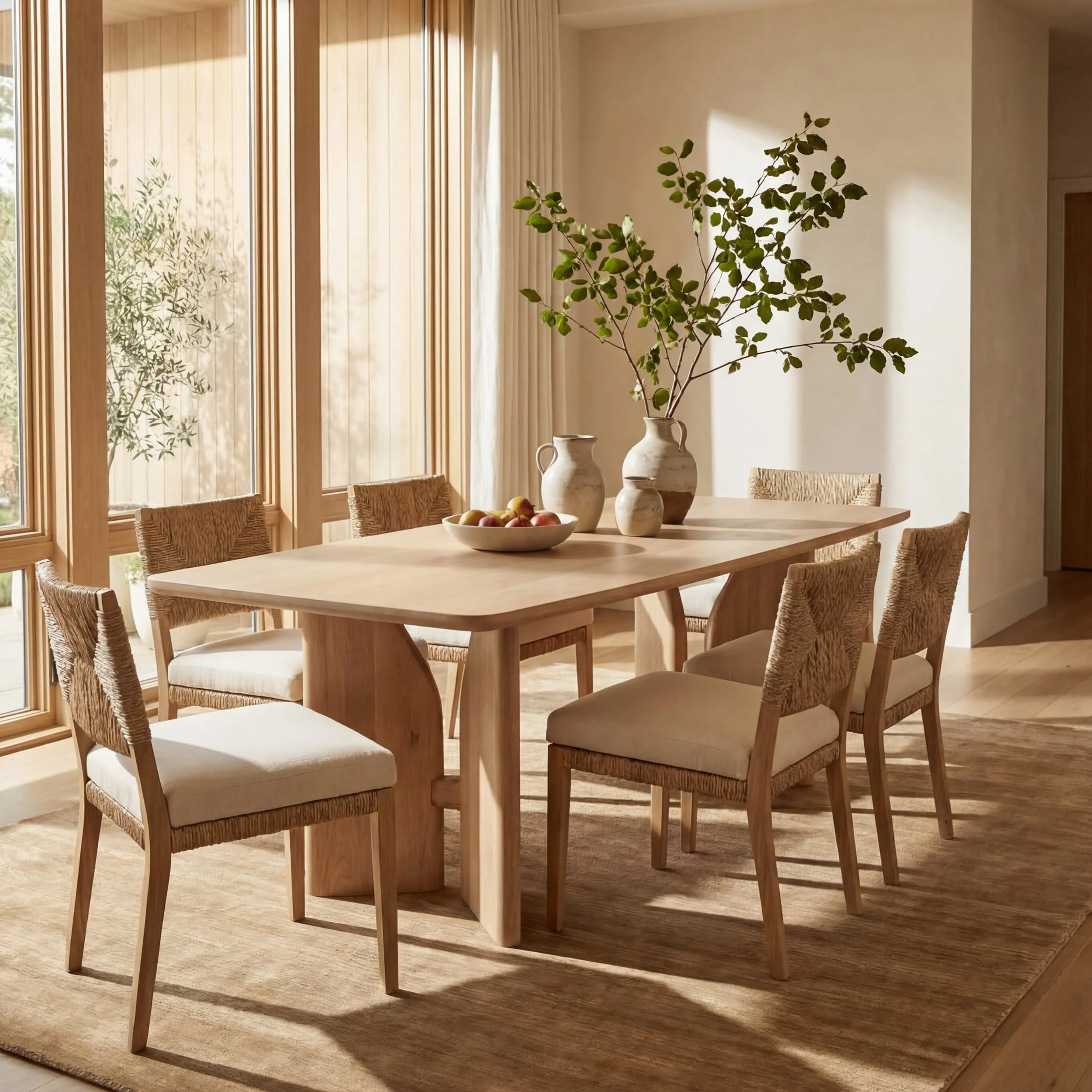 Speckled Wool-Blend Rug | Wheat - Image 7