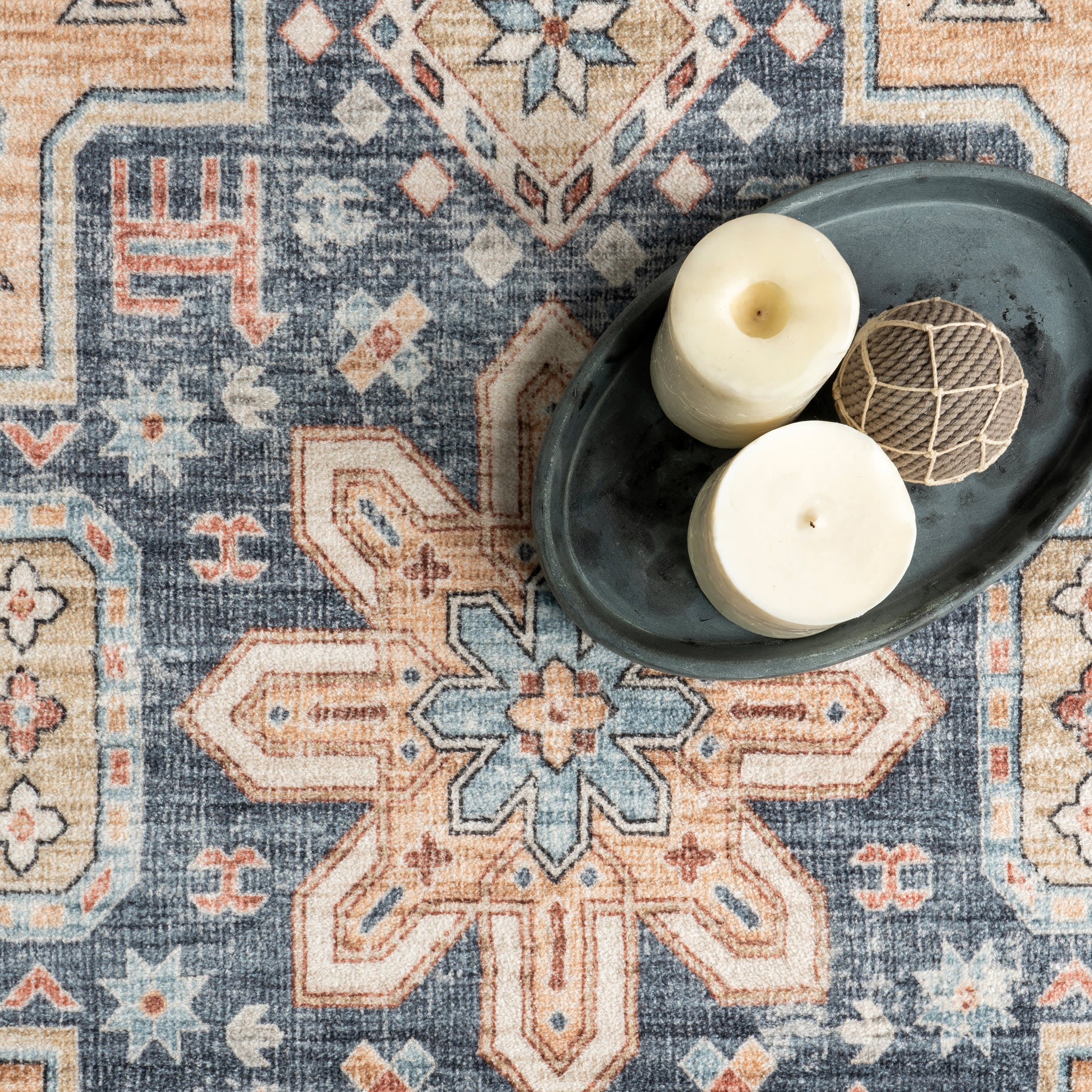 Arsenia Vintage Medallion Washable Rug | Sand - Image 7