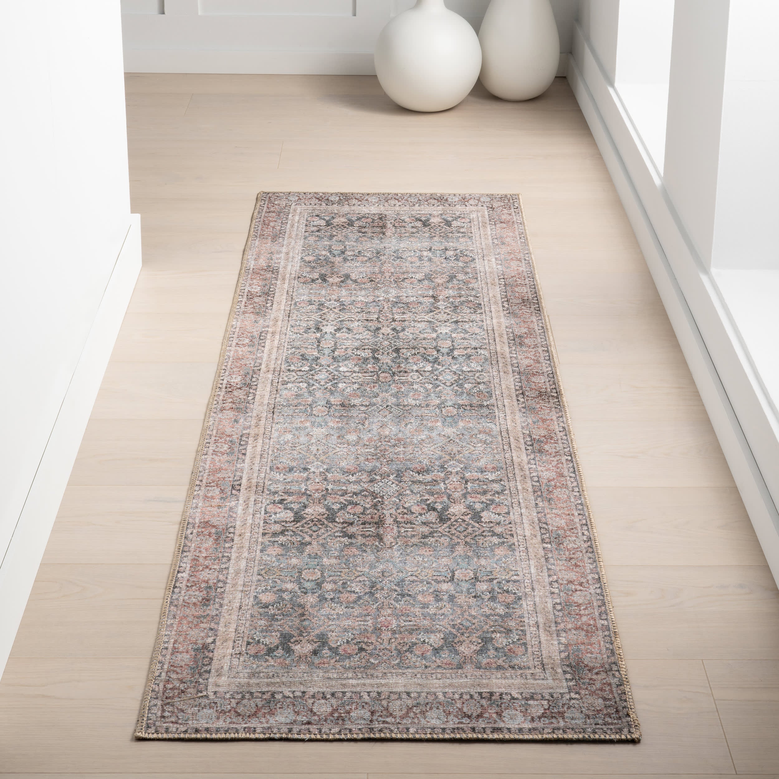 Artemis Vintage Medallion Rug | Blue - Image 2