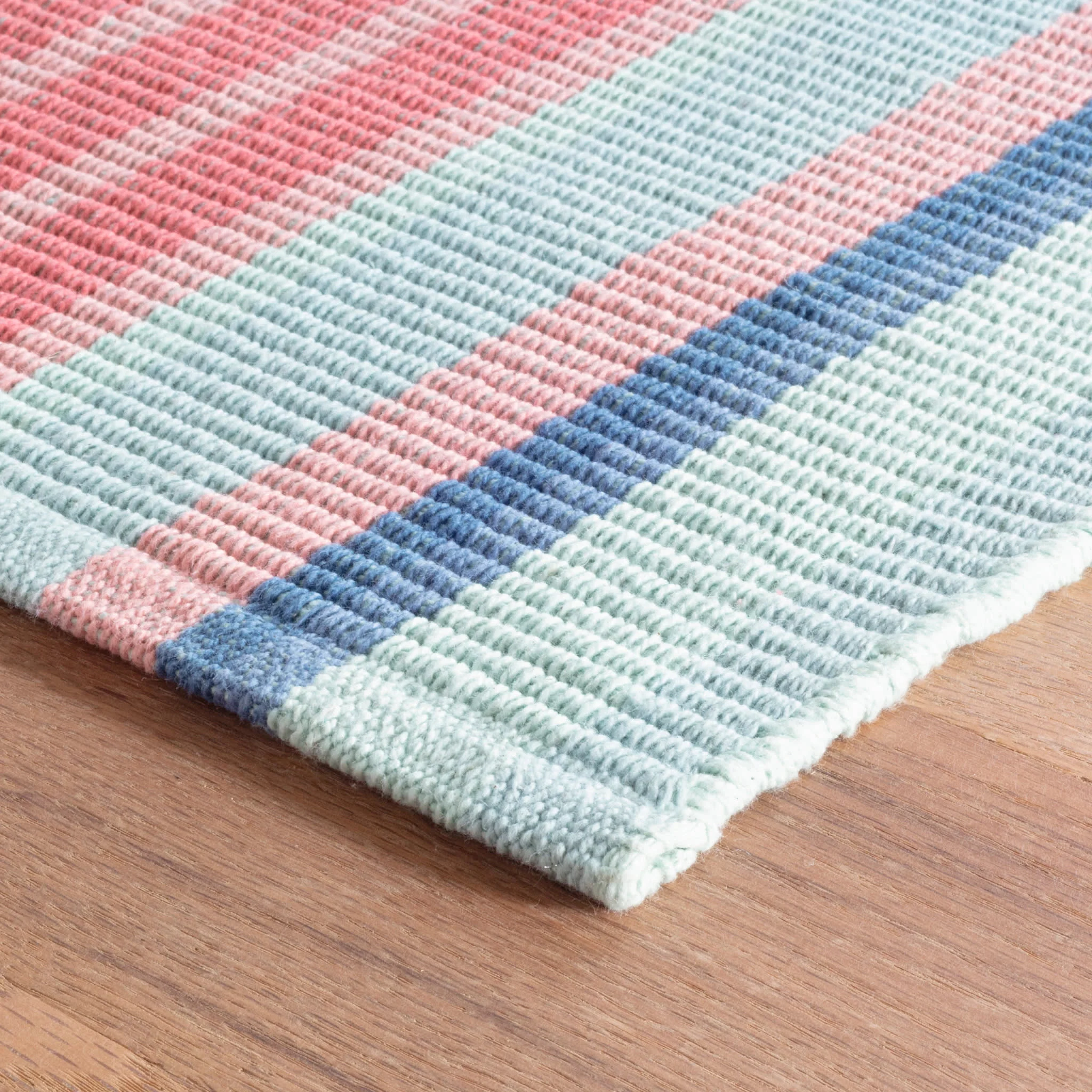 Aruba Stripe Handwoven Cotton Rug | Multi - Image 3