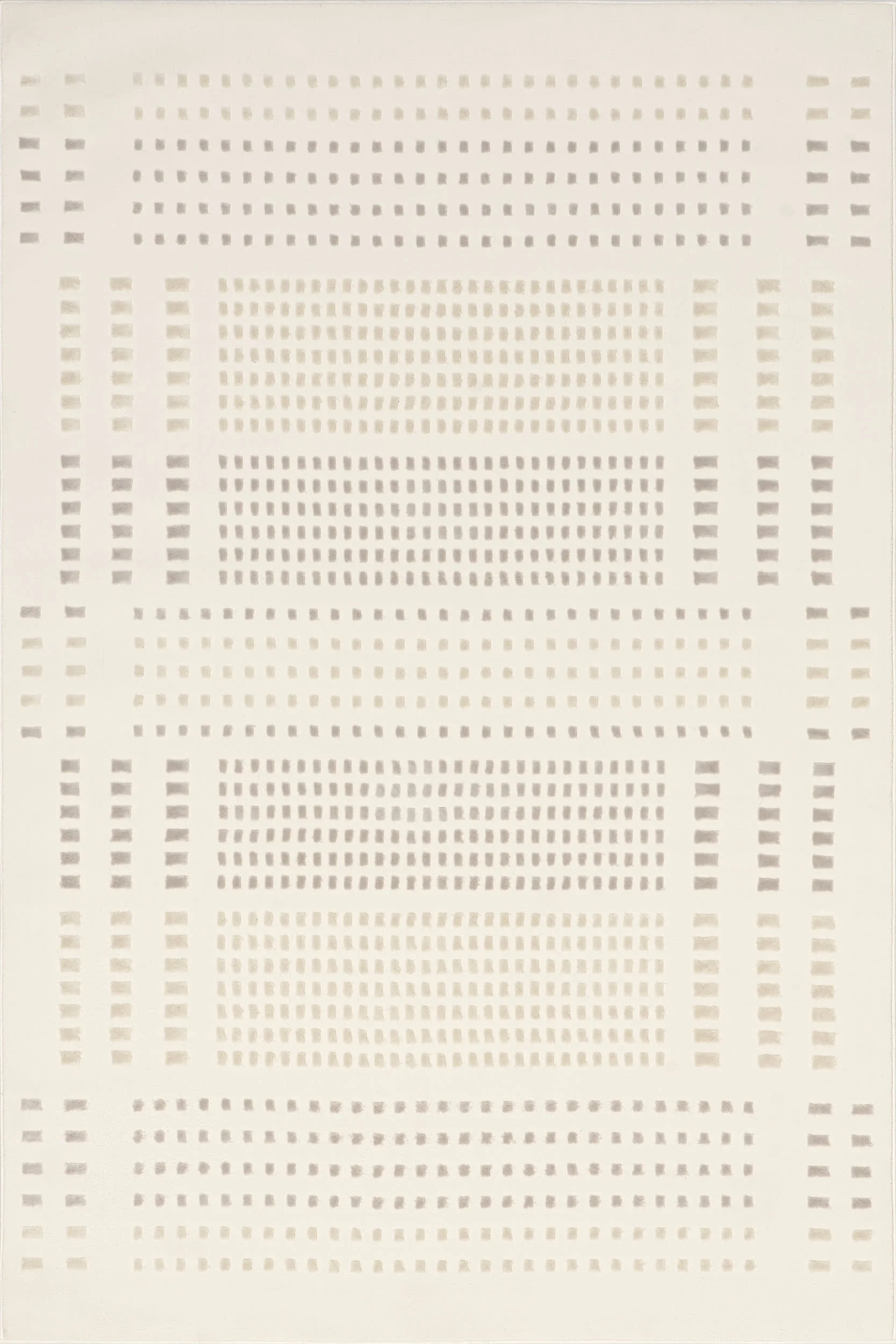 Asbury Plush Textured Washable Rug | Cream/Grey