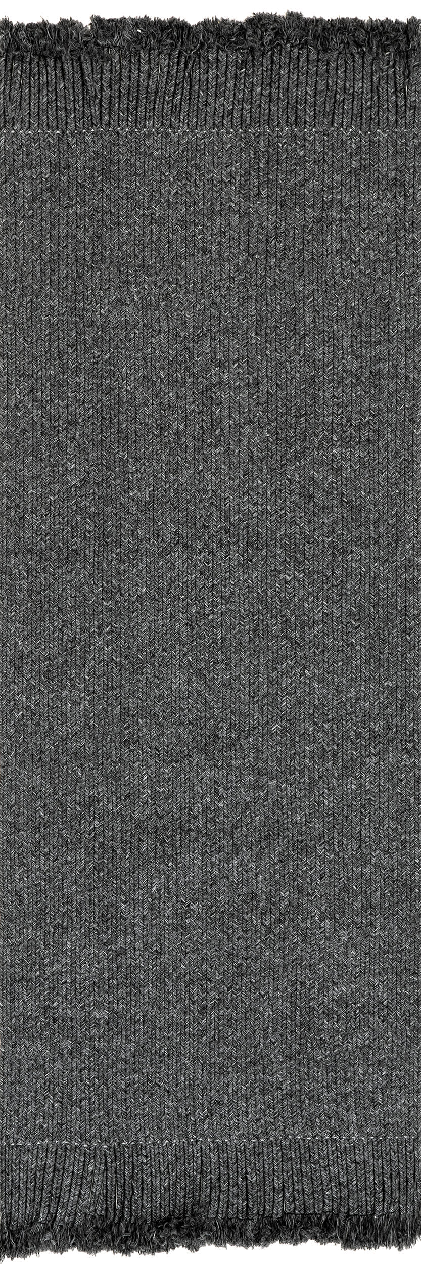 Ashen Braided Tassel Indoor/Outdoor Rug | Charcoal