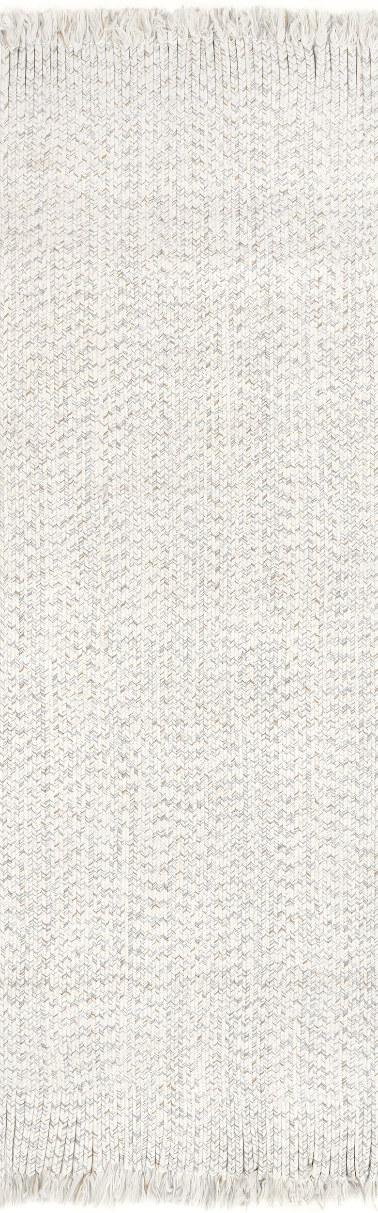 Ashen Braided Tassel Indoor/Outdoor Rug | Ivory