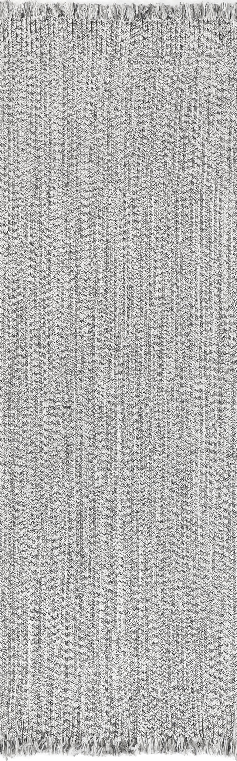 Ashen Braided Tassel Indoor/Outdoor Rug | Salt and Pepper