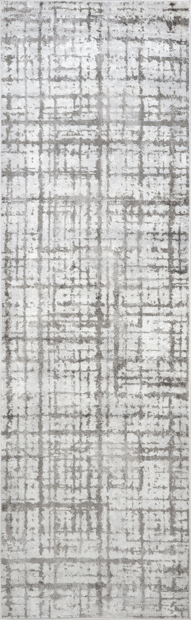 Aspen Distressed Crosshatch Rug | Light Grey