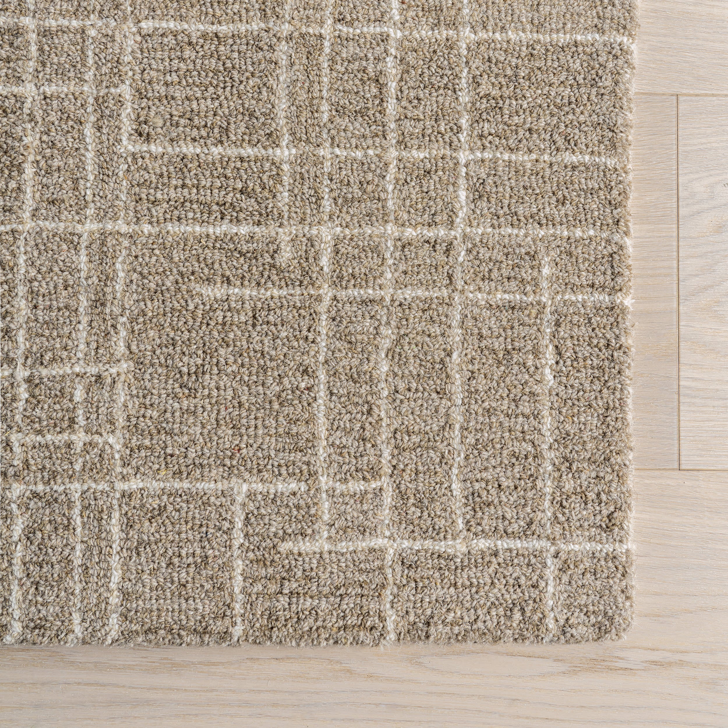 Aspyn Abstract Checked Rug | Sand - Image 4