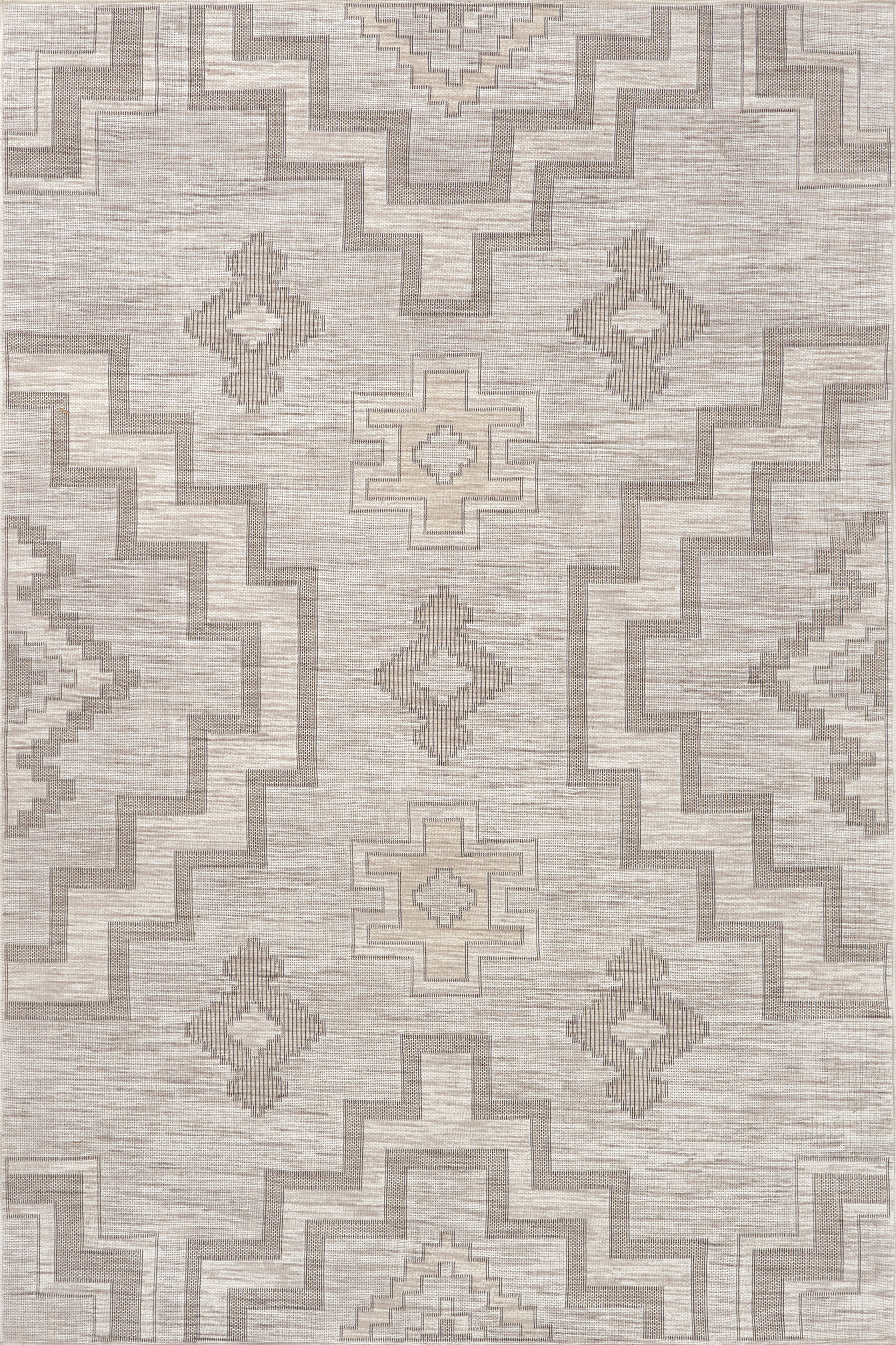 Astrid Geometric Washable Rug | Ivory