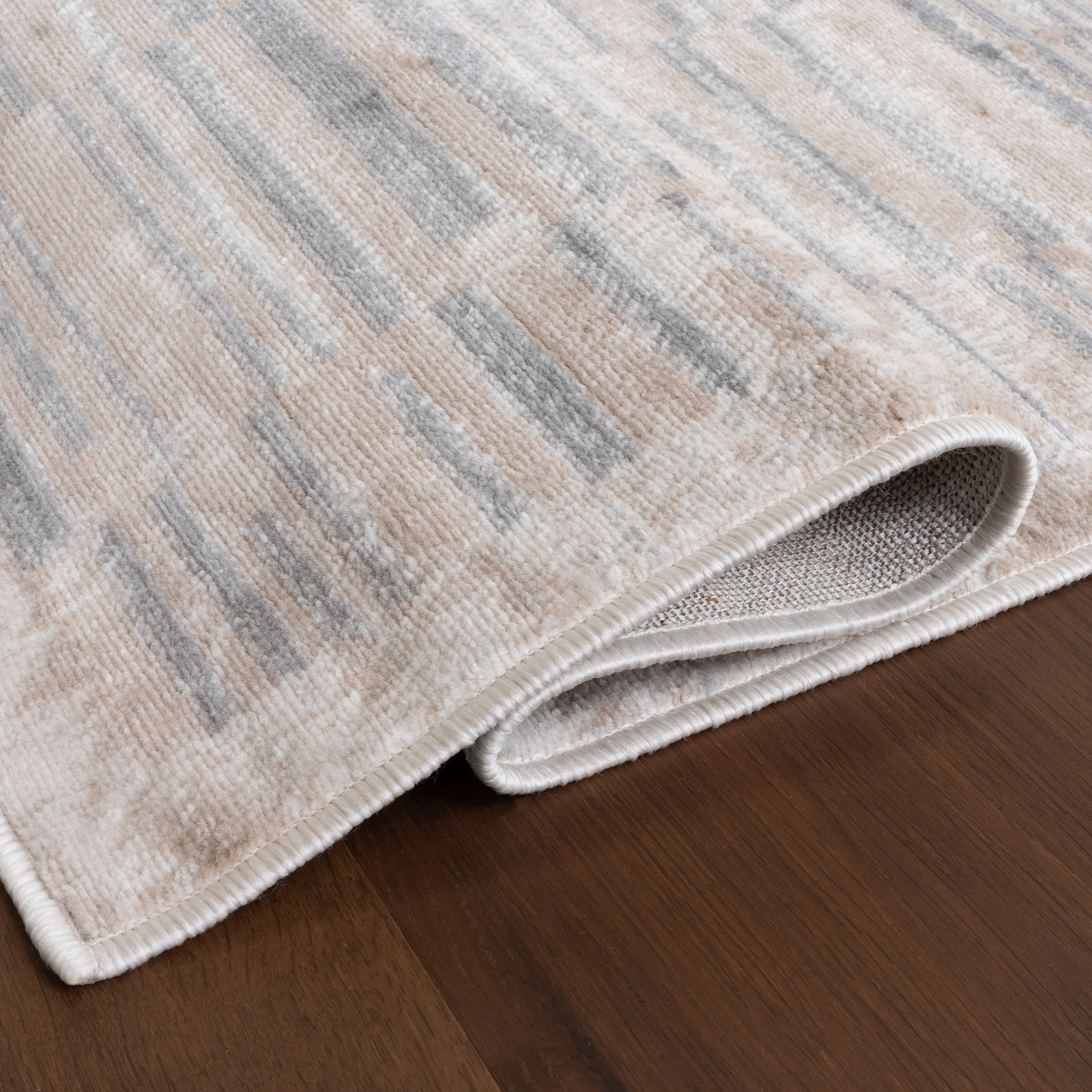 Aubriella Striped Rug | Grey - Image 9