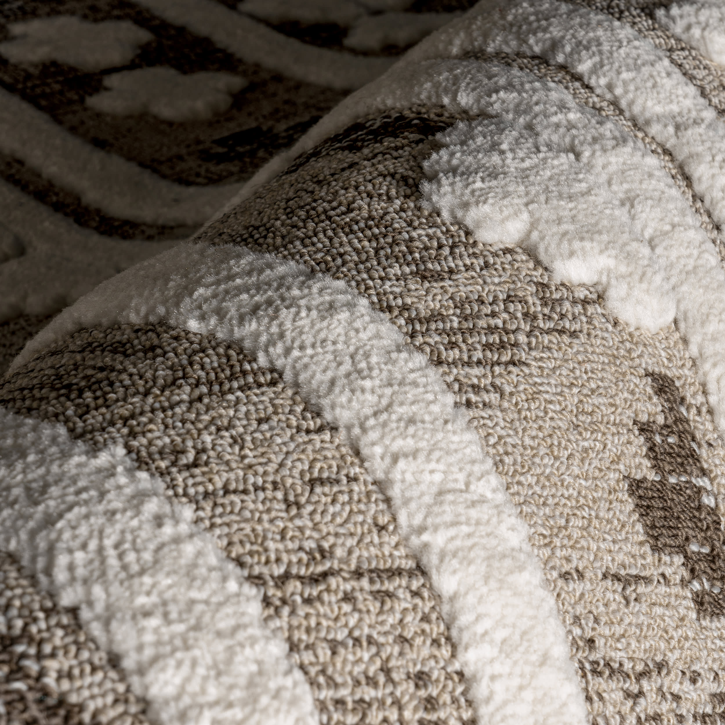 Audience Geometric Tasseled Rug | Beige - Image 3