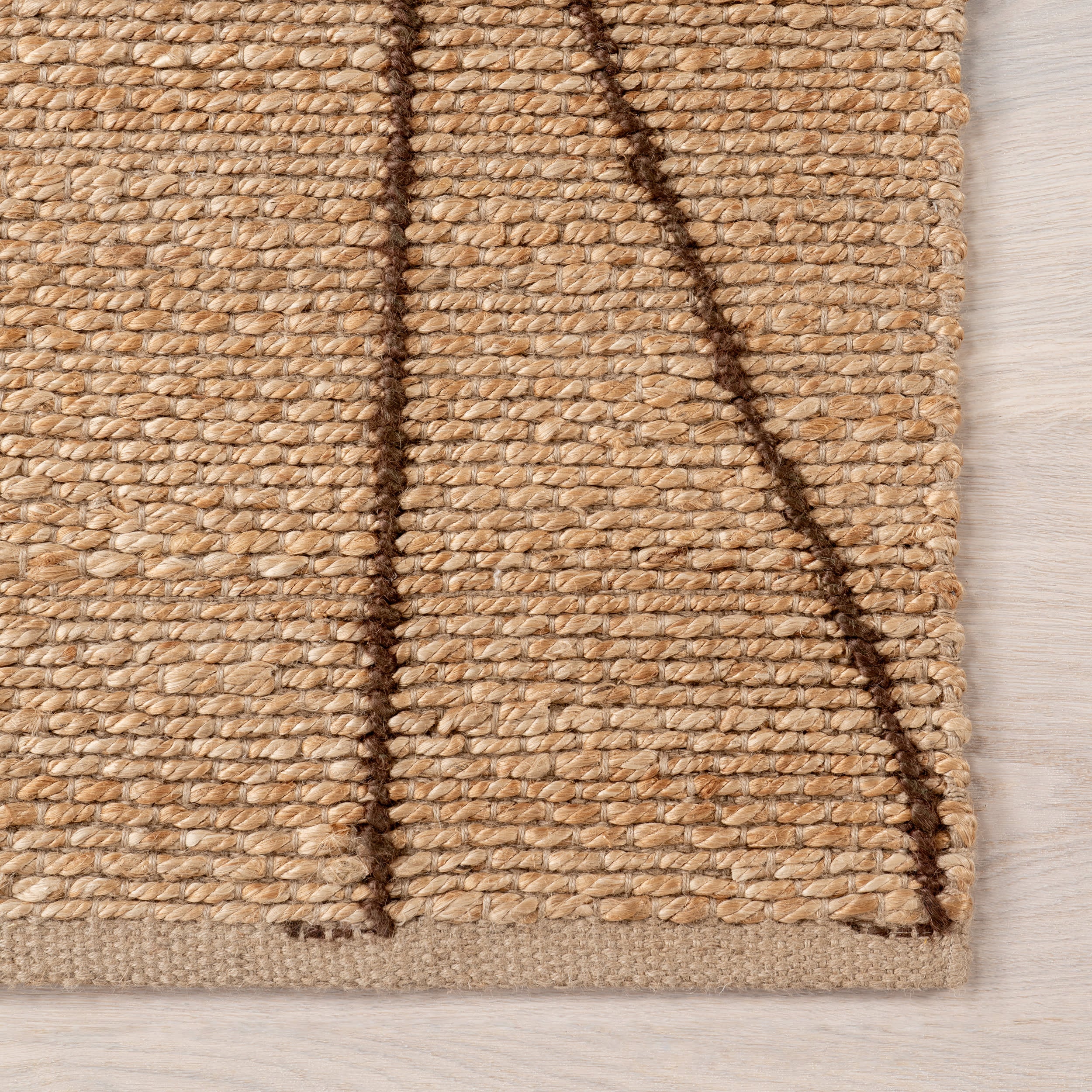 Augusta Abstract Lined Jute Rug | Natural - Image 3