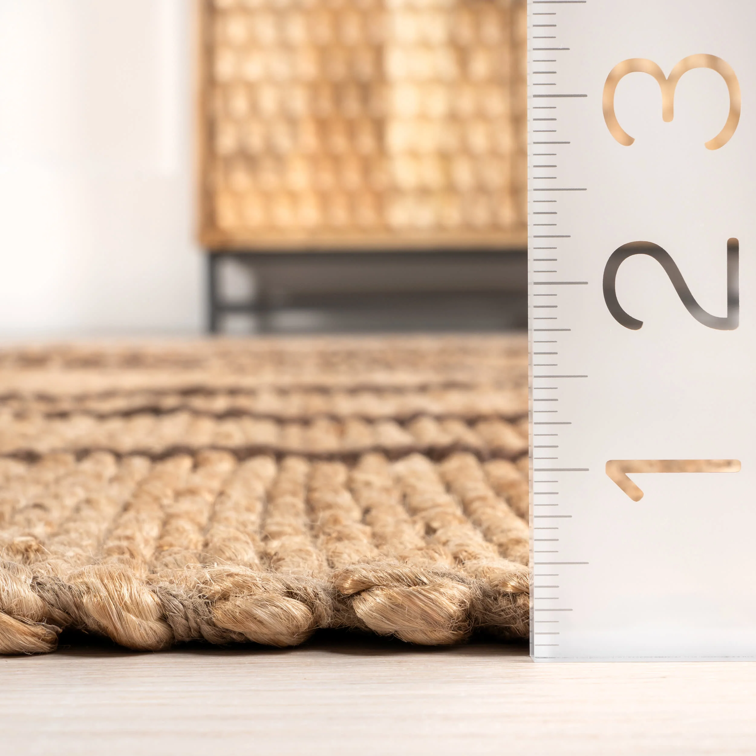 Augusta Abstract Lined Jute Rug | Natural - Image 5