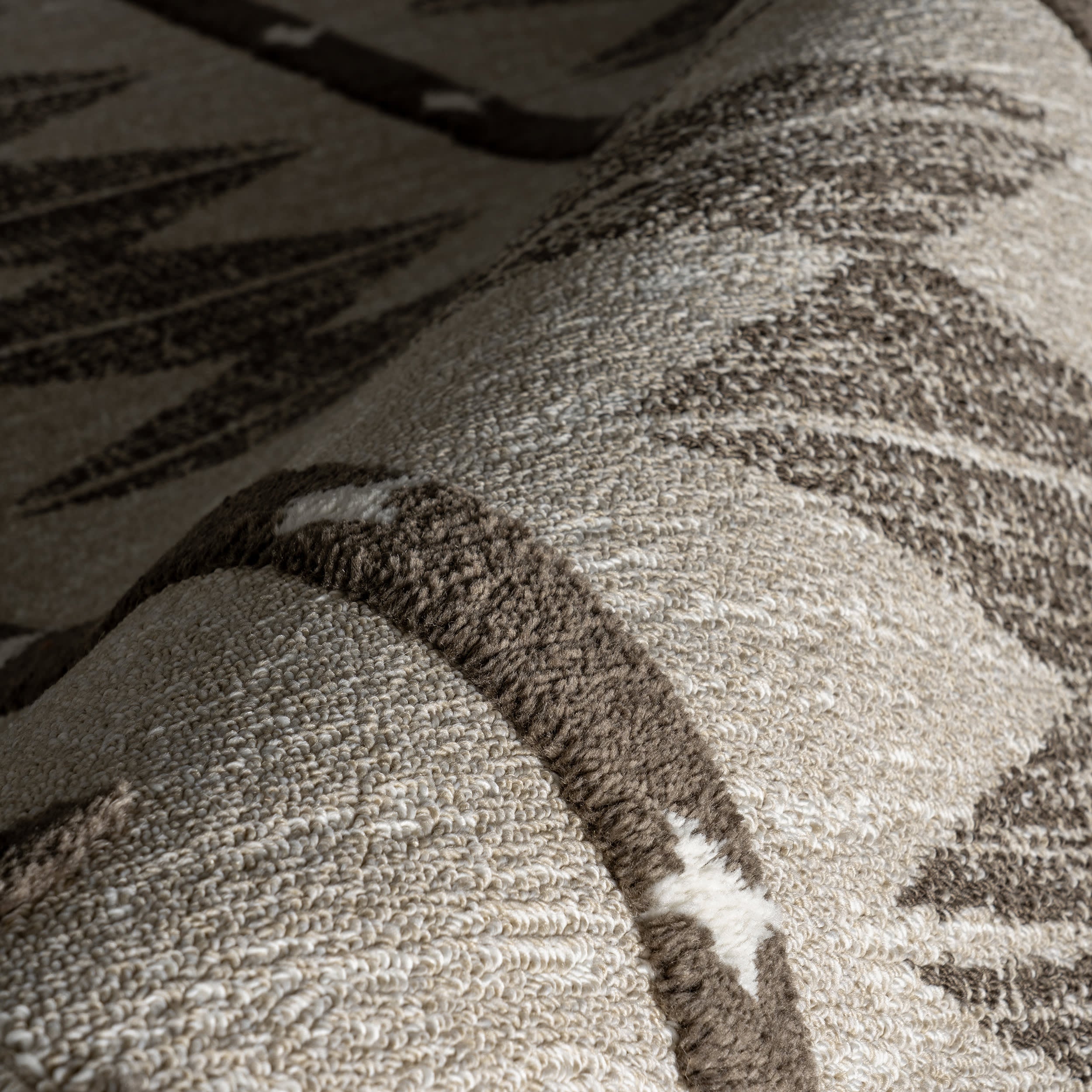 Autumn Geometric Tasseled Rug | Beige - Image 3