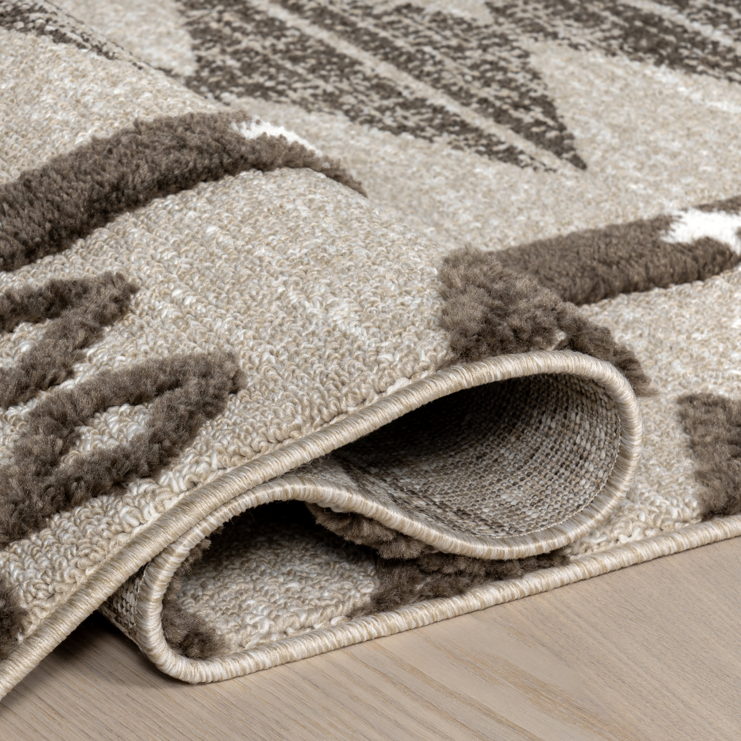 Autumn Geometric Tasseled Rug | Beige - Image 8