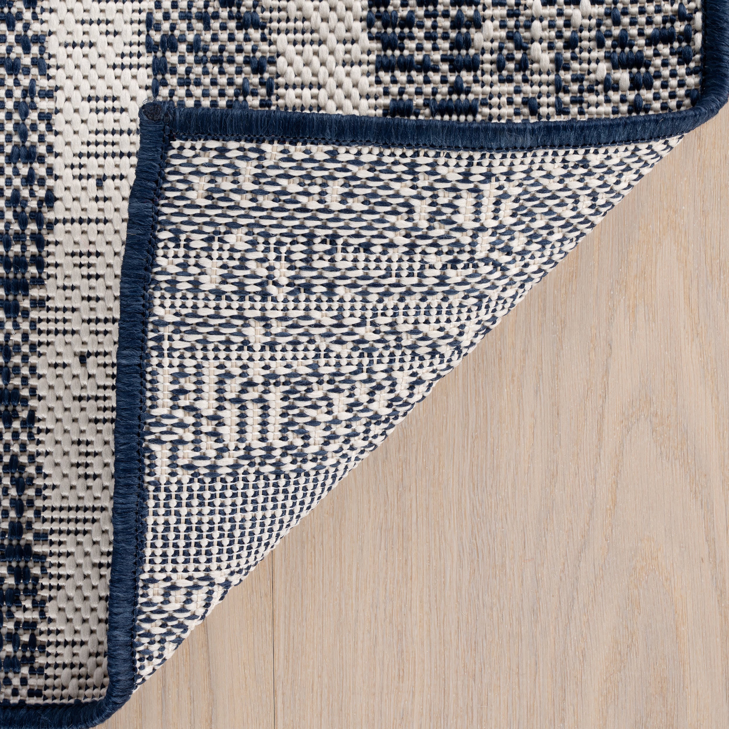 Auvrea Bohemian Abstract Indoor/Outdoor Rug | Navy - Image 5