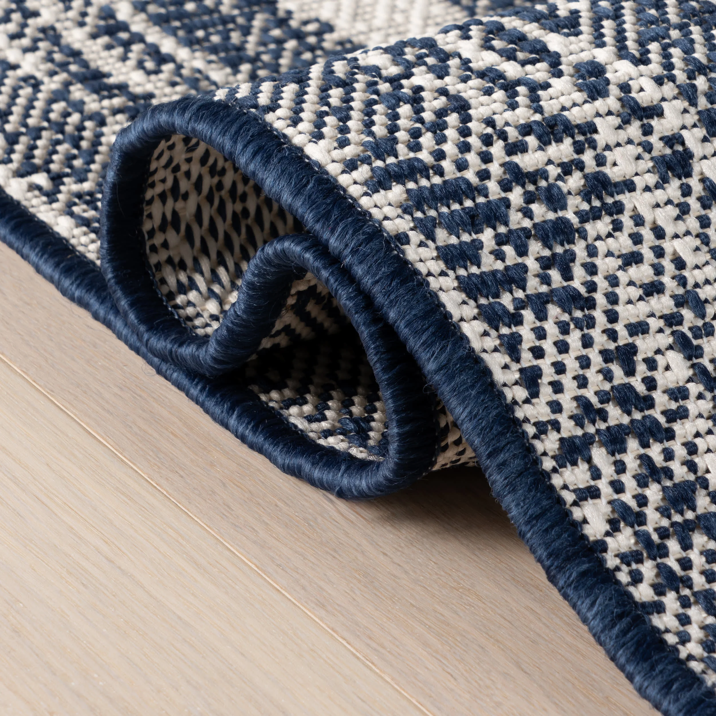 Auvrea Bohemian Abstract Indoor/Outdoor Rug | Navy - Image 6
