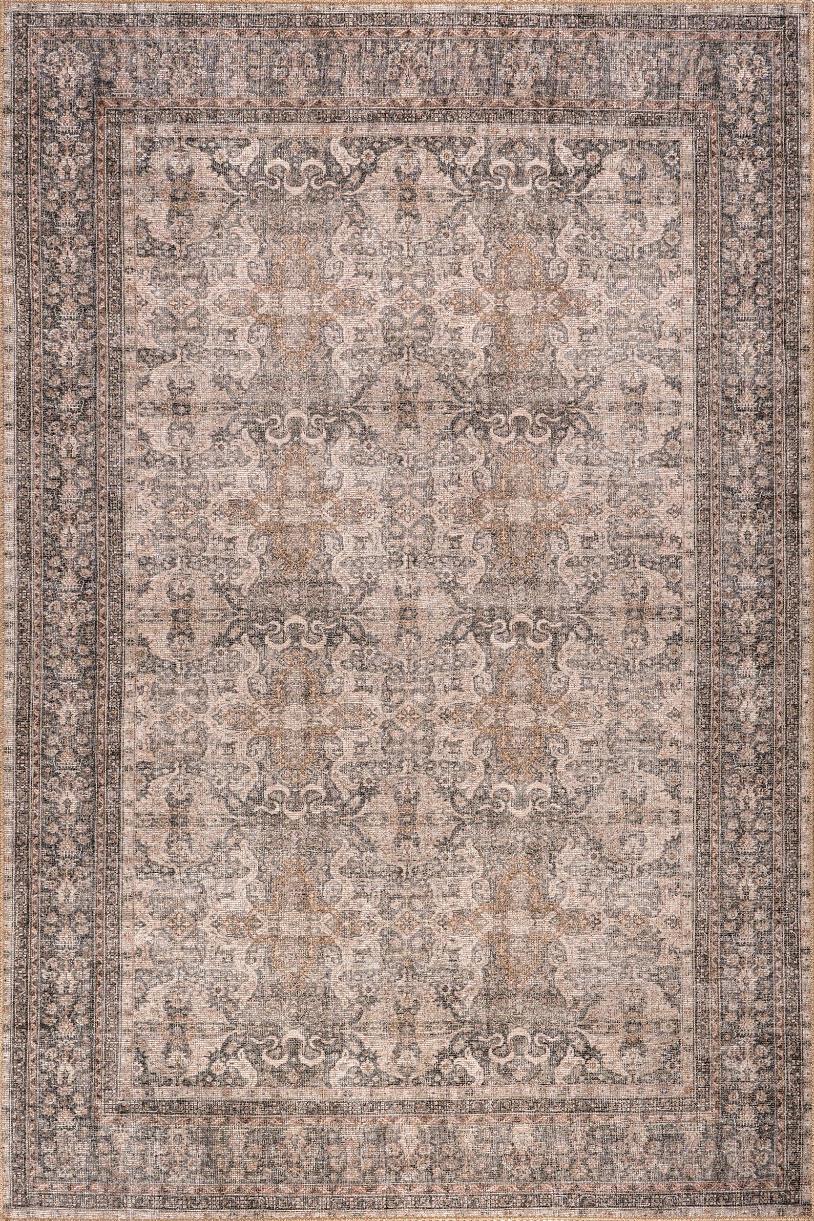 Avalon Antiqued Jute-Blend Rug | Dark Beige