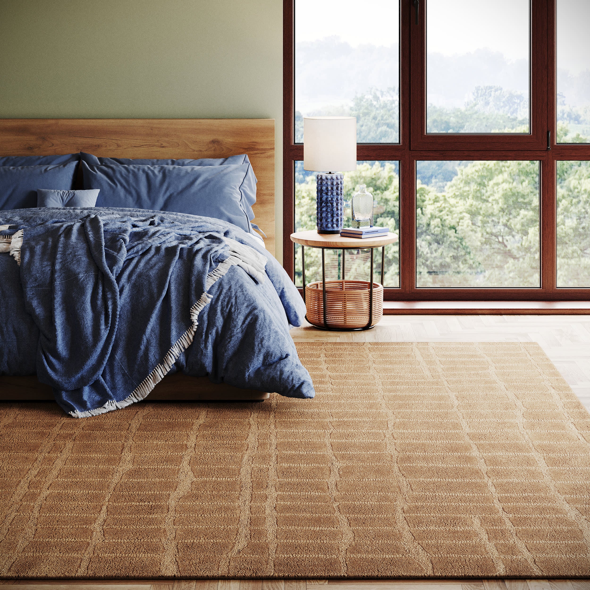 Avela Textured Abstract Rug | Tan - Image 2