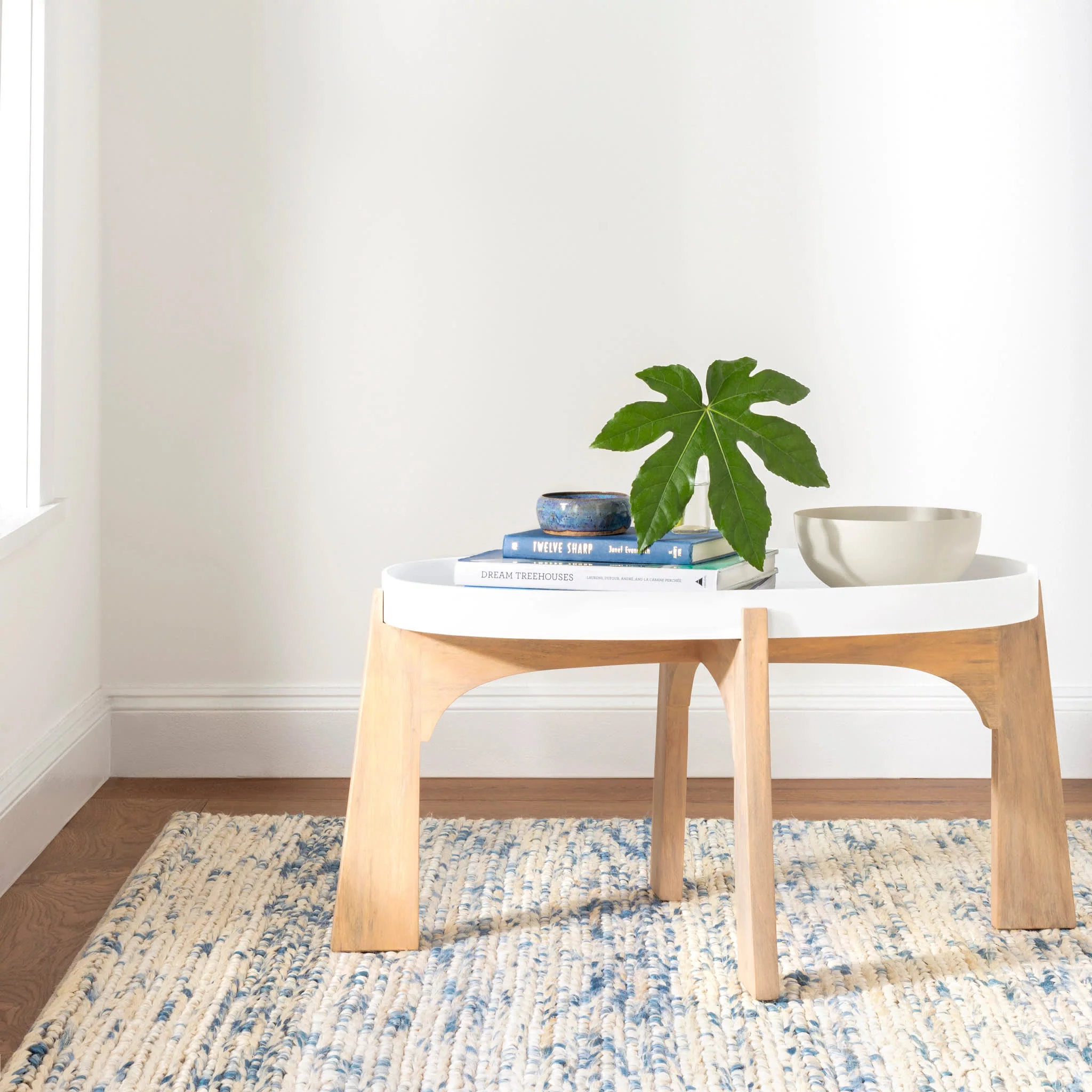 Avril Handwoven Jute Rug | French Blue - Image 2
