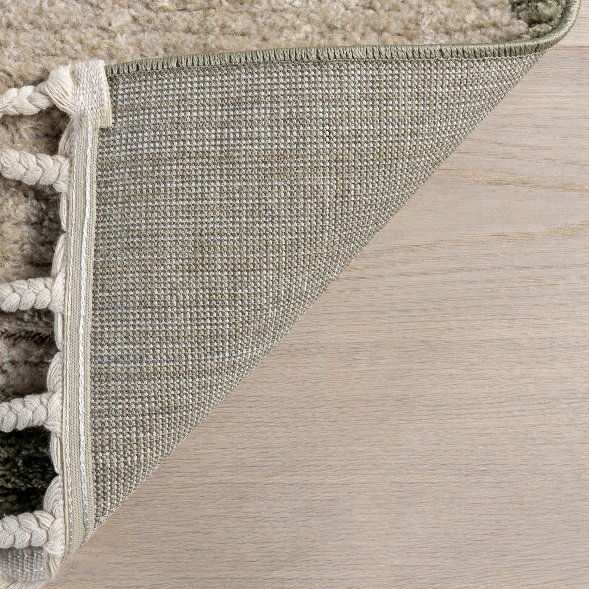 Aylin Diamond Tasseled Rug | Green - Image 7