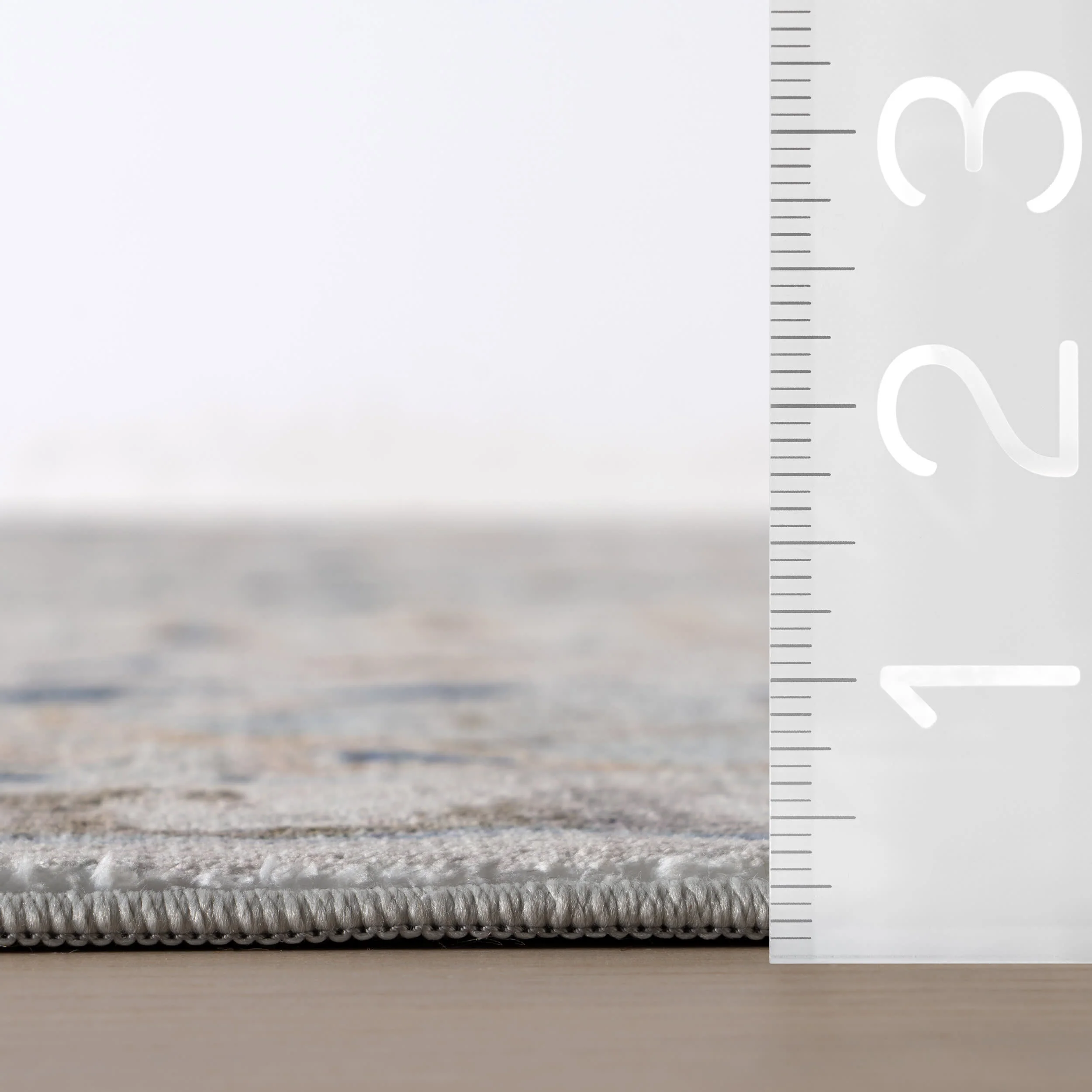 Aza Bordered Medallion Washable Rug | Blue - Image 5