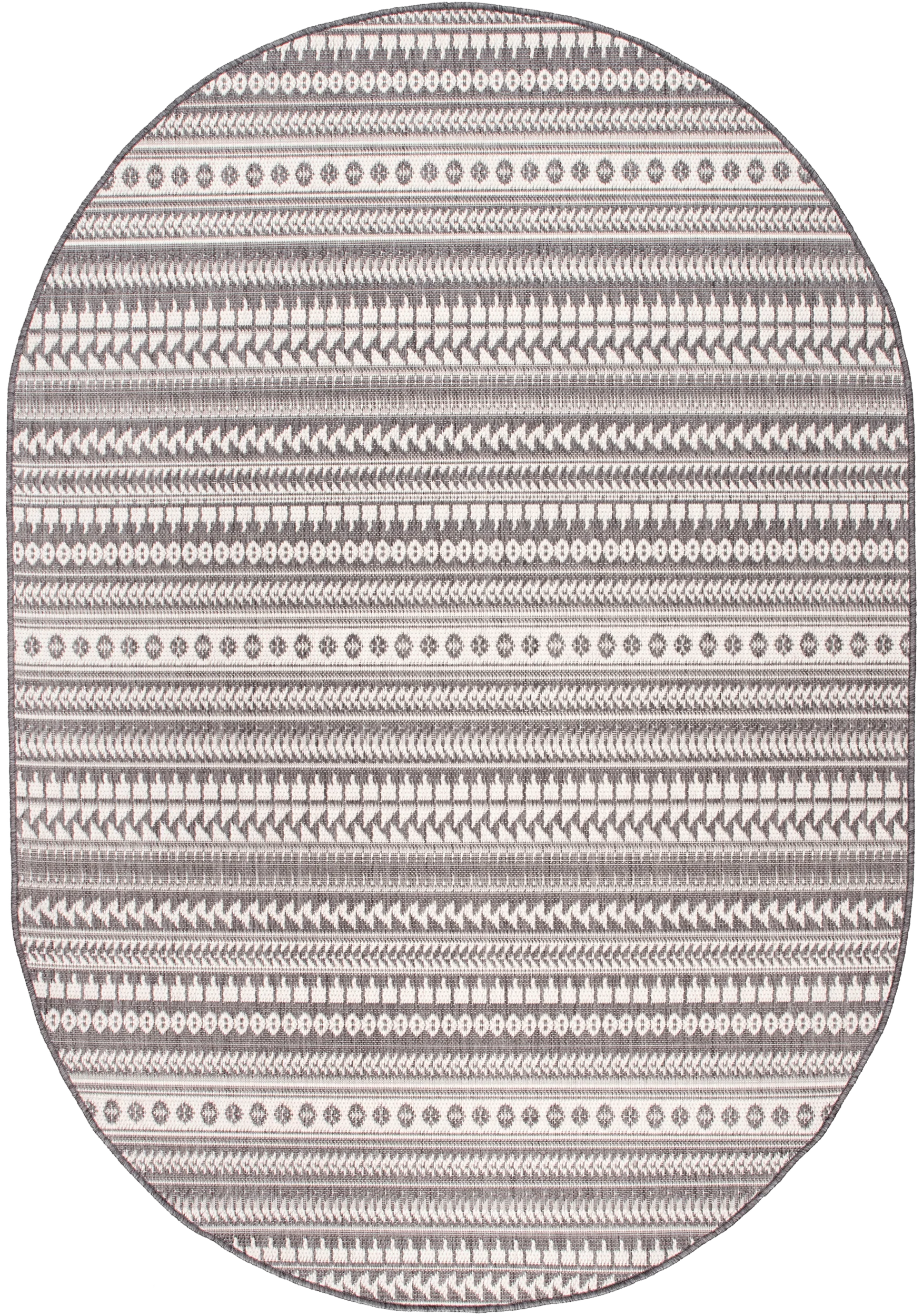 Aztec Bands Indoor/Outdoor Rug | Grey