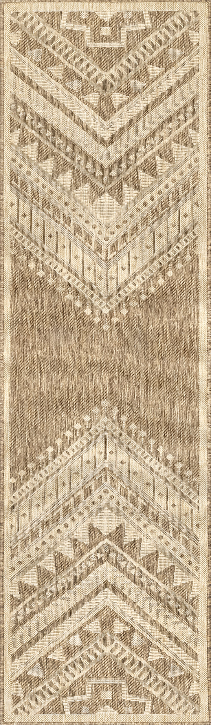 Aztec Prism Indoor/Outdoor Rug | Brown