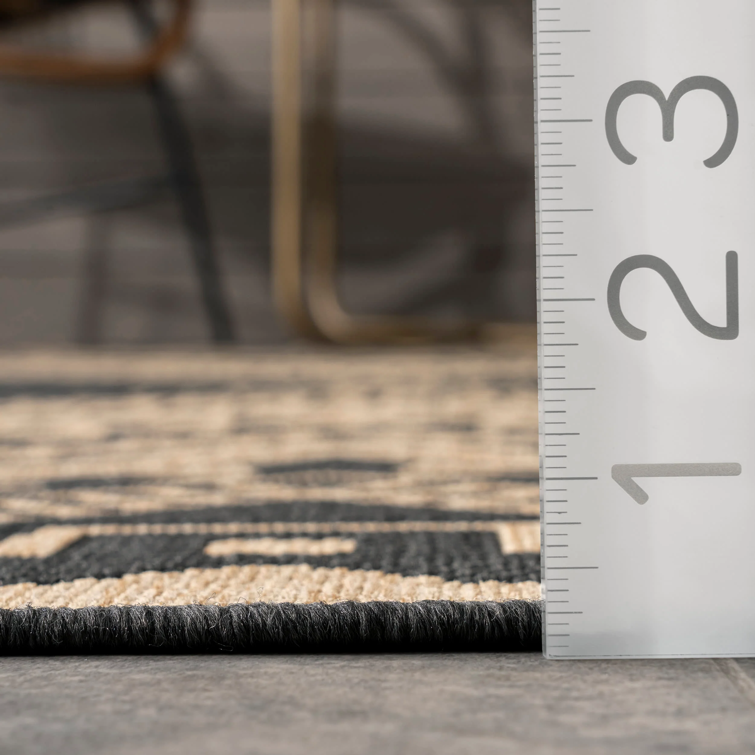 Aztec Prism Indoor/Outdoor Rug | Charcoal - Image 5