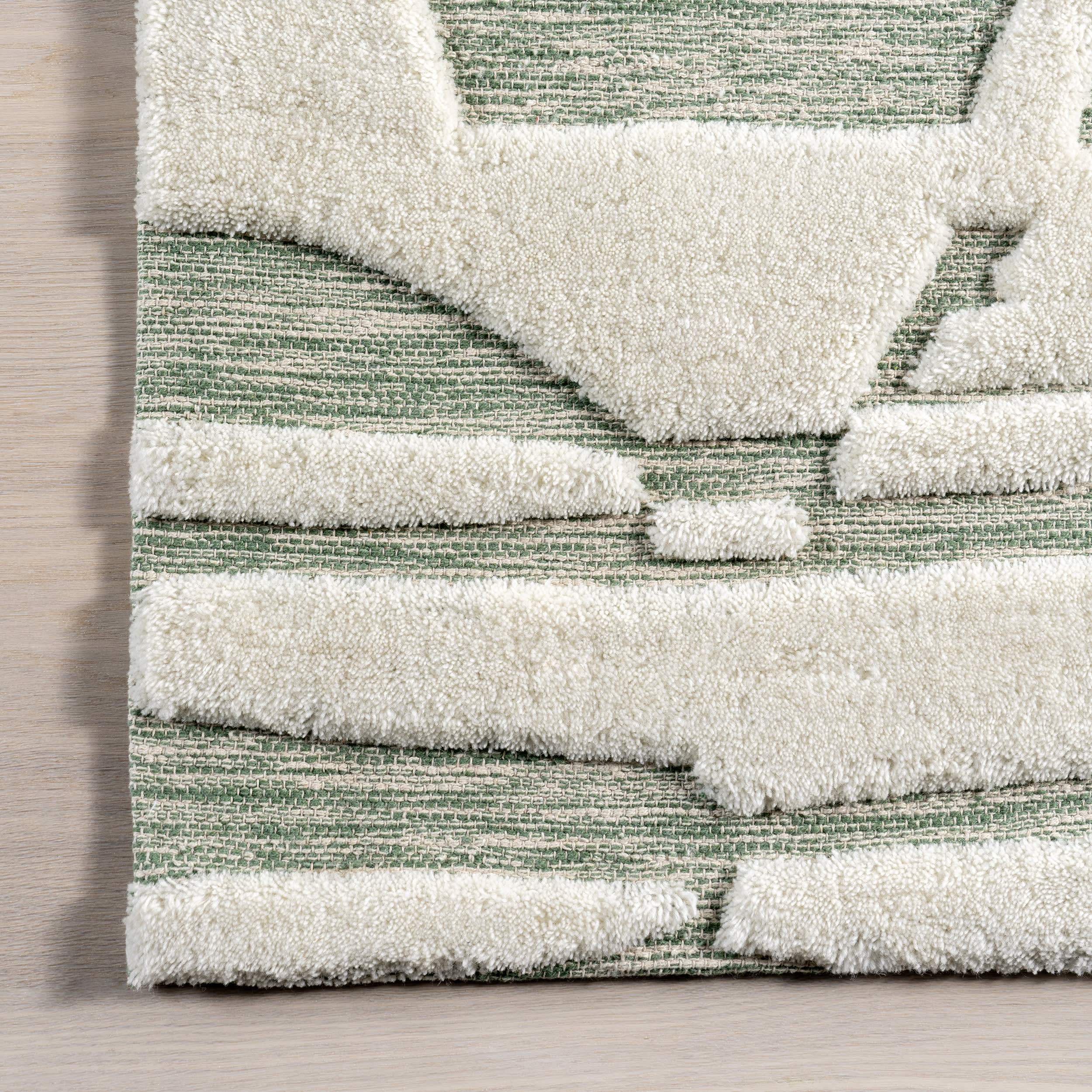 Babai New Zealand Wool Rug | Green - Image 4