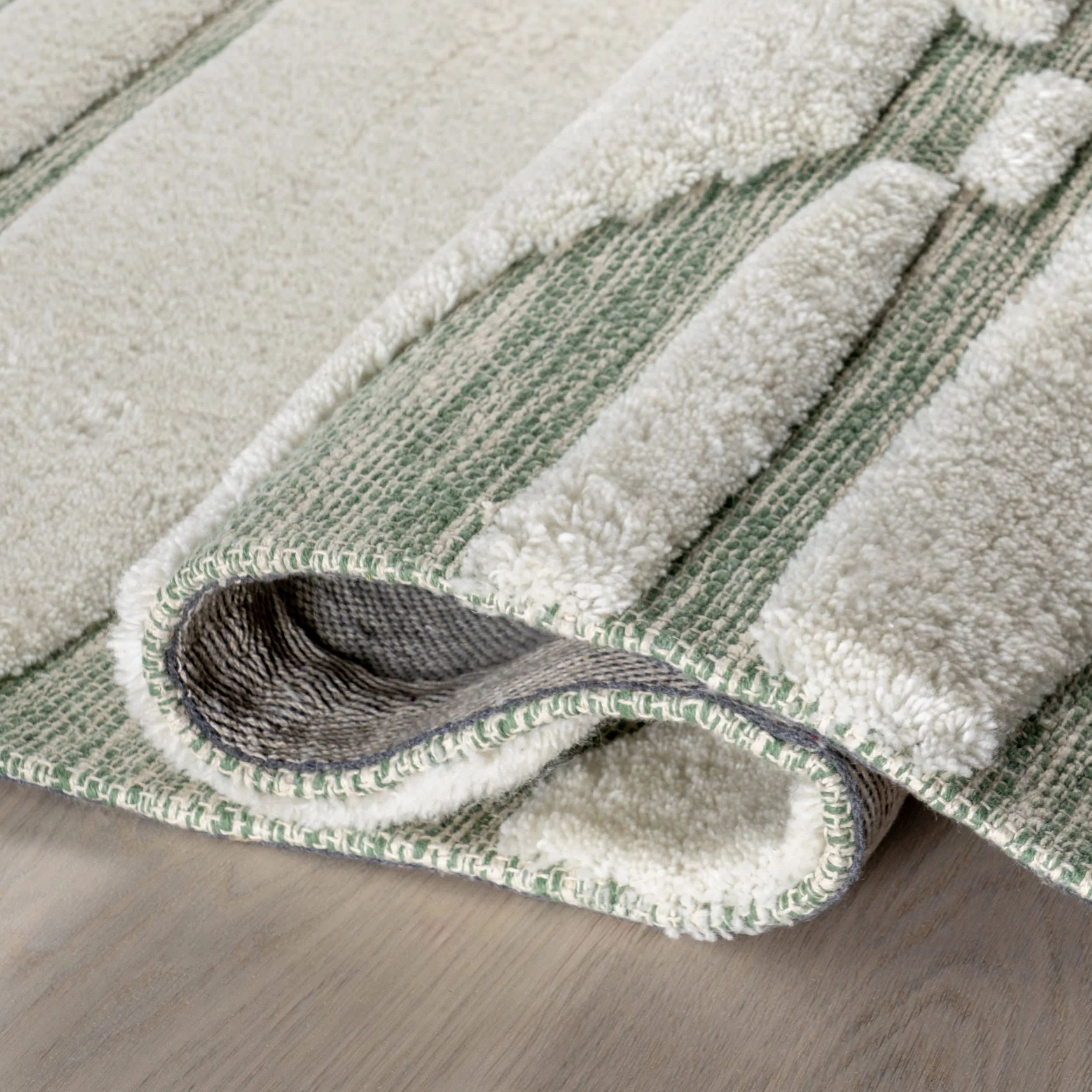 Babai New Zealand Wool Rug | Green - Image 8