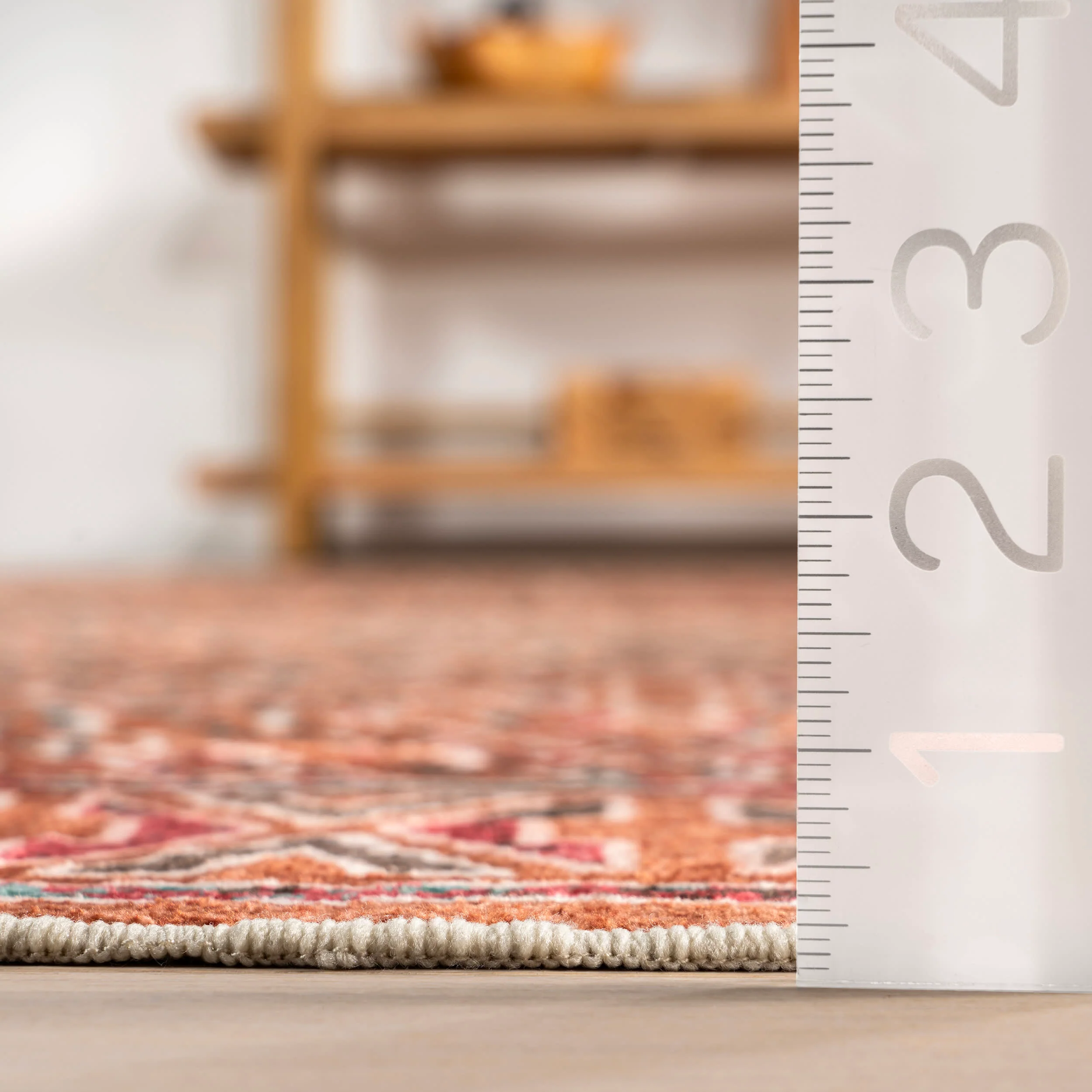 Bagmati Washable Rug | Orange - Image 4