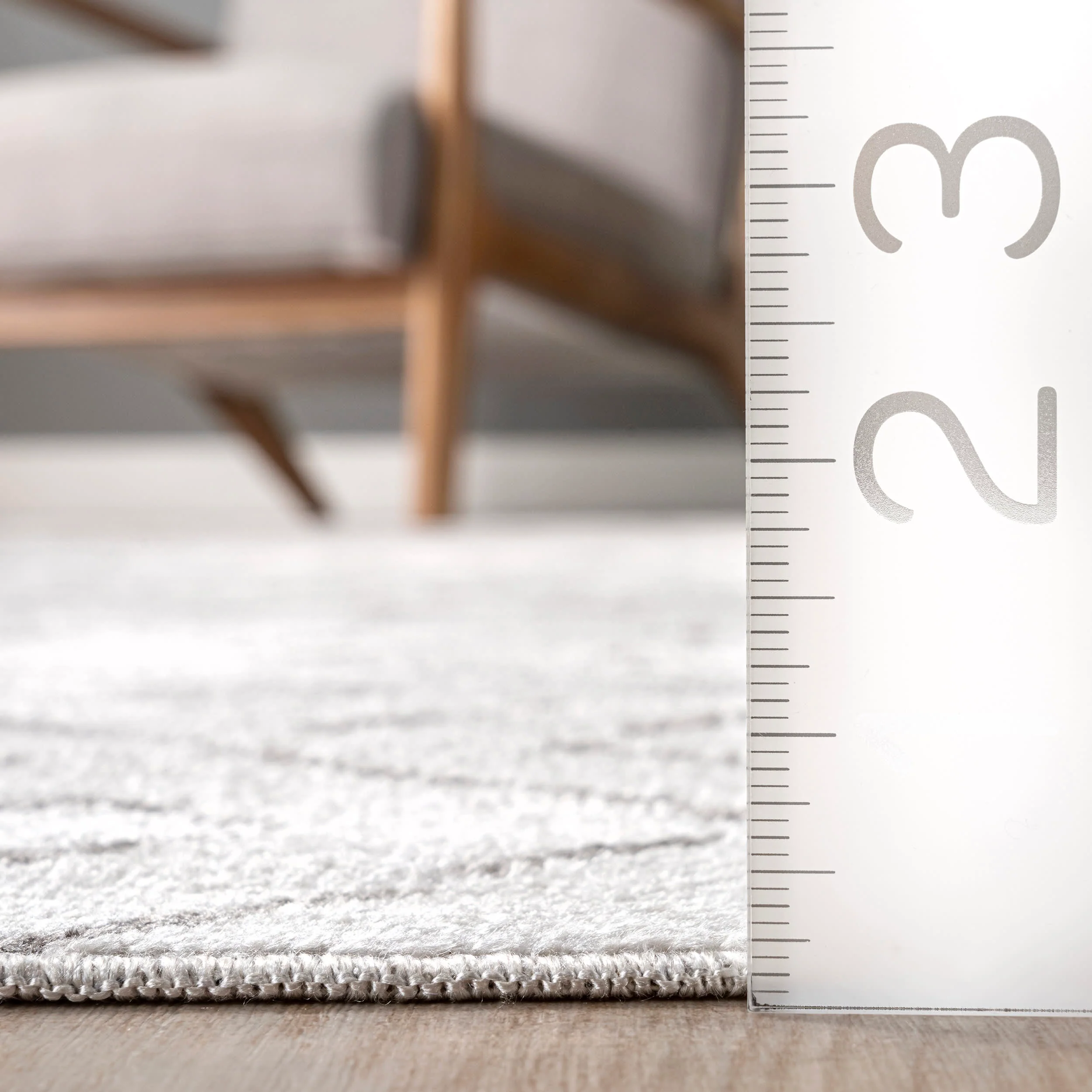 Bailey Washable Geometric Rug | Ivory - Image 5