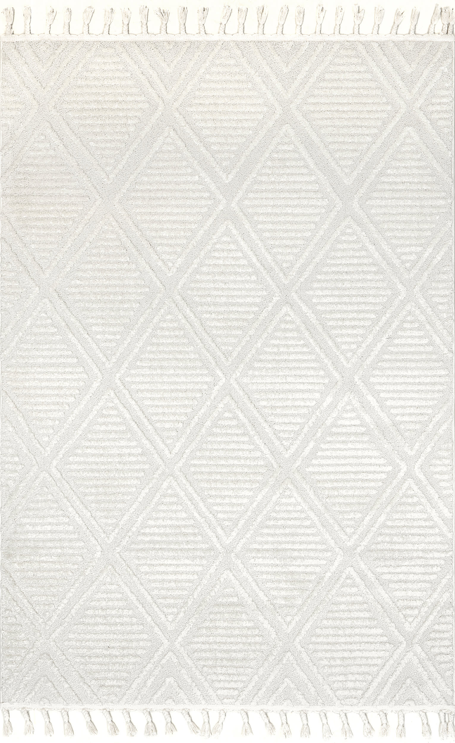 Balboa Textured Tile Rug | Ivory