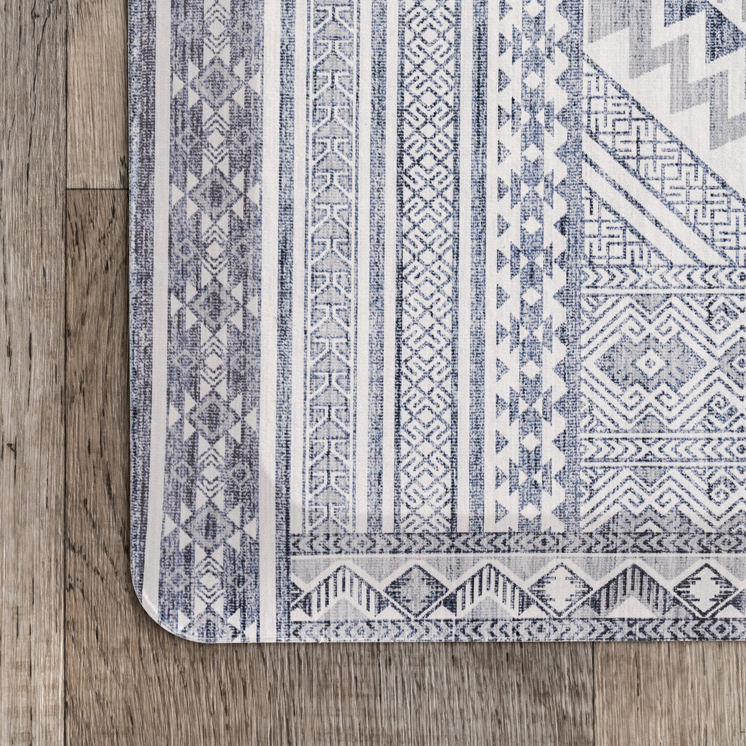 Banded Geometric Anti-Fatigue Mat | Blue - Image 3