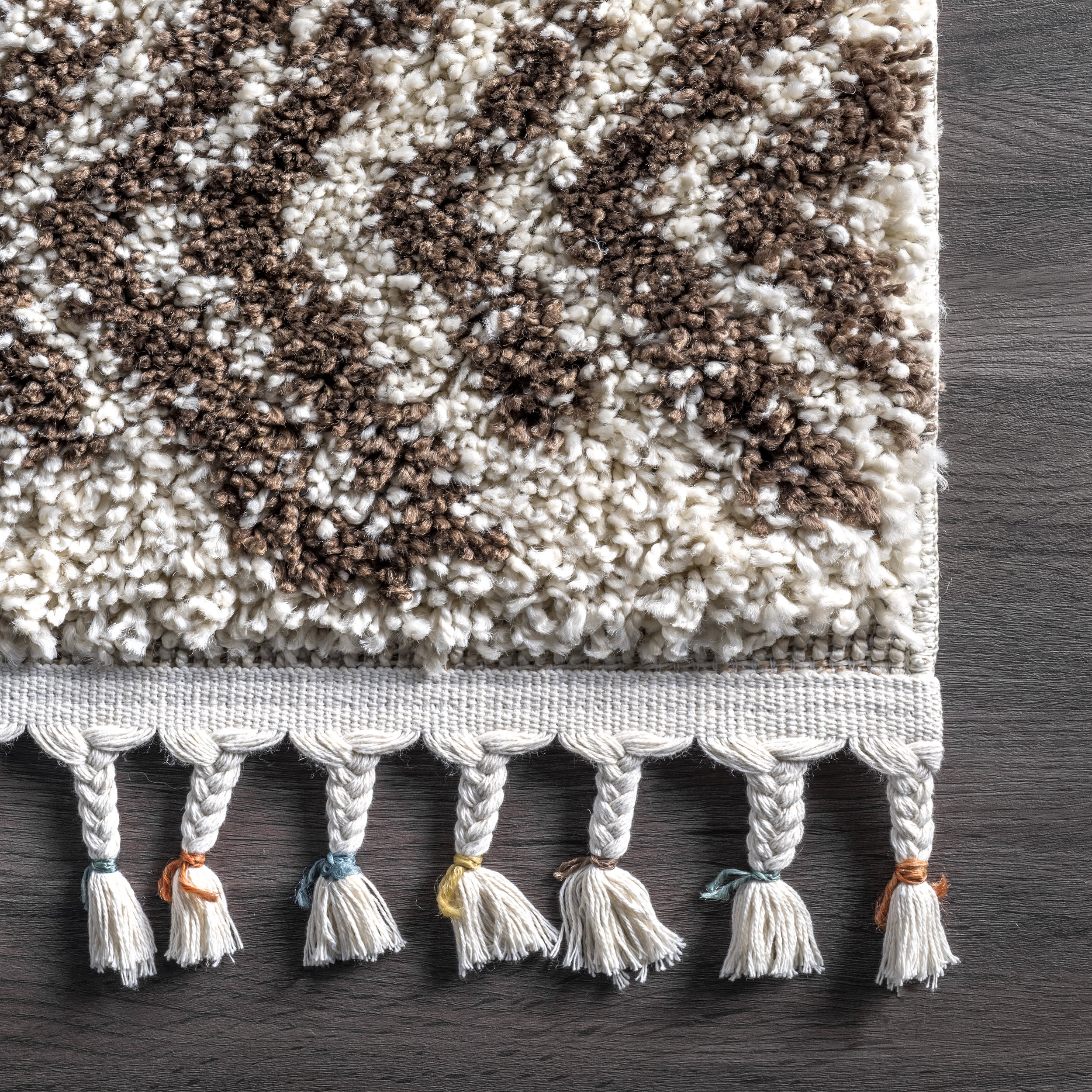 Banded Shag Rug | Brown - Image 3