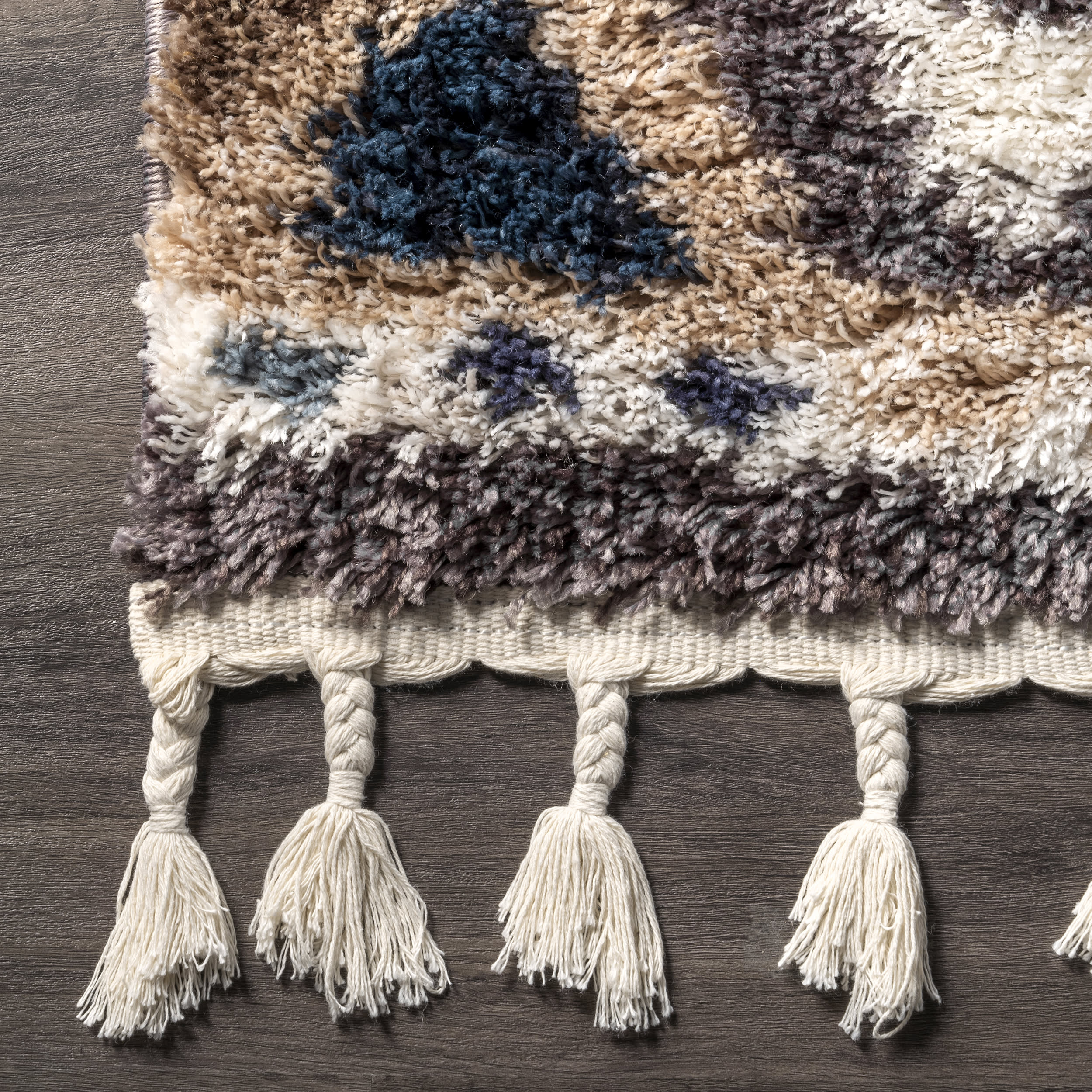 Banded Shag Rug | Multicolor - Image 3