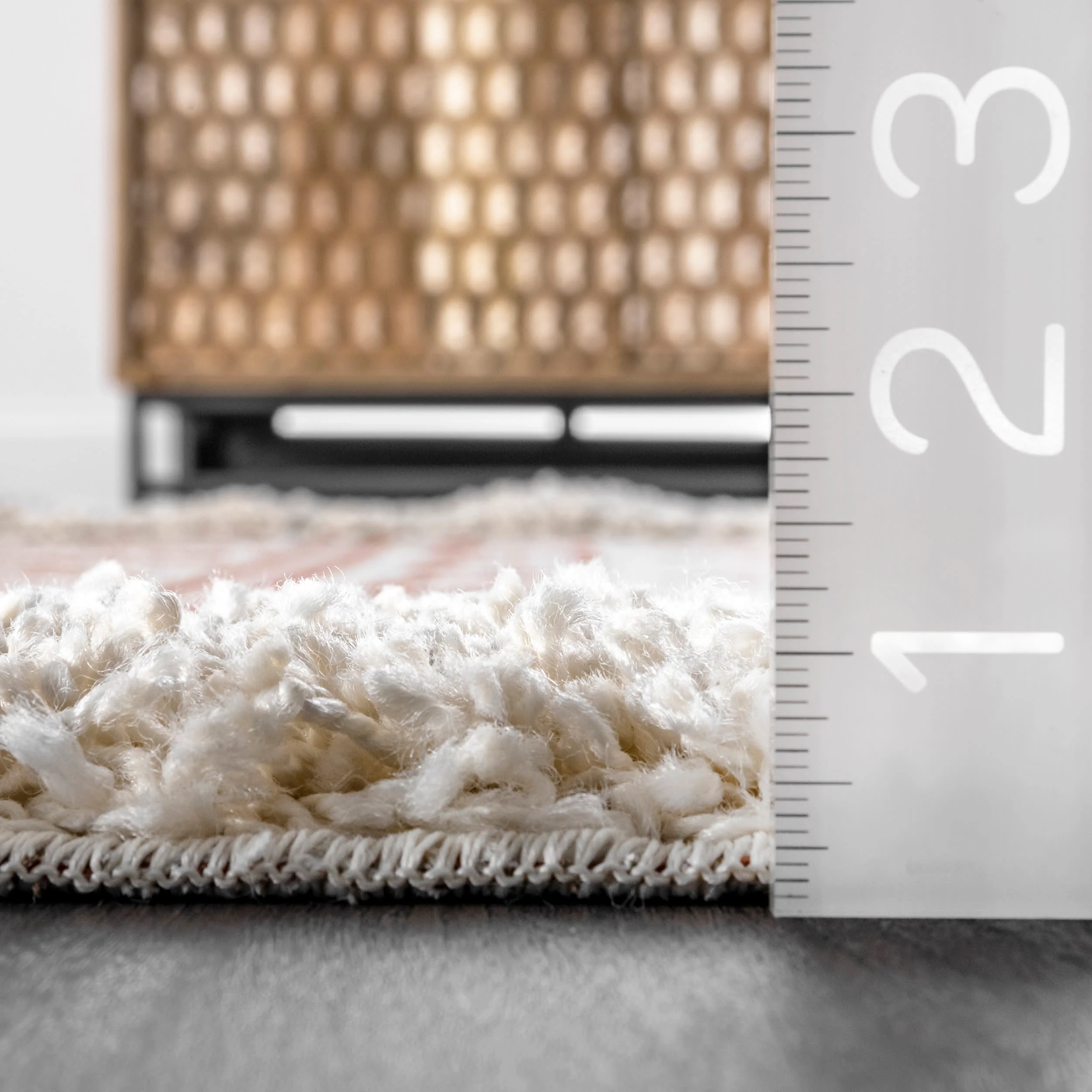 Banded Shag Rug | Rust - Image 5