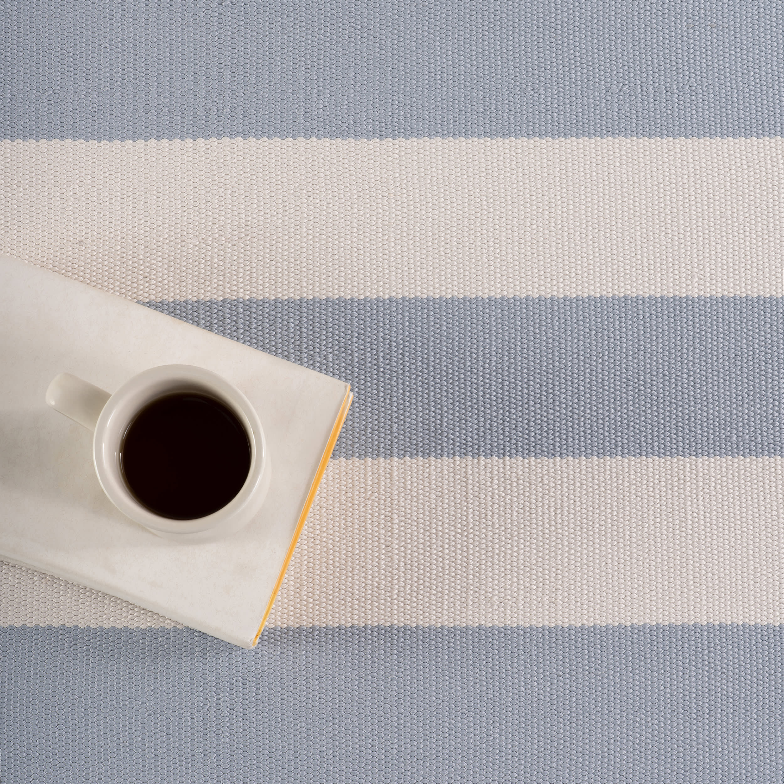 Banks Stripe Handwoven Indoor/Outdoor Rug | Swedish Blue - Image 3