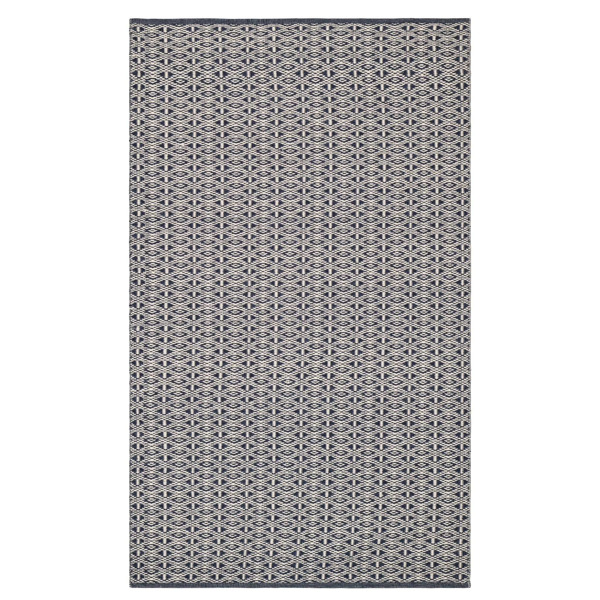 Bare Handwoven Cotton Rug | Blue