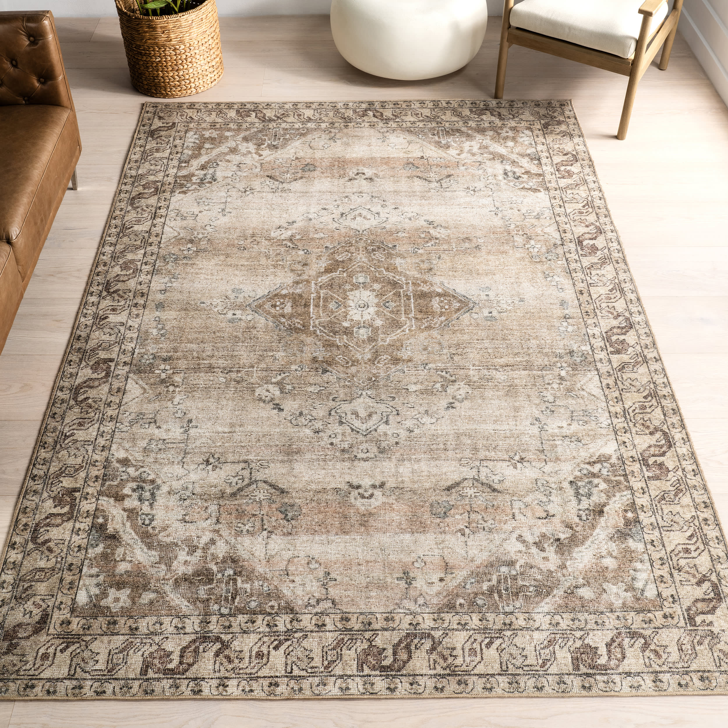 Bay Head Antiqued Jute-Blend Rug | Beige - Image 9