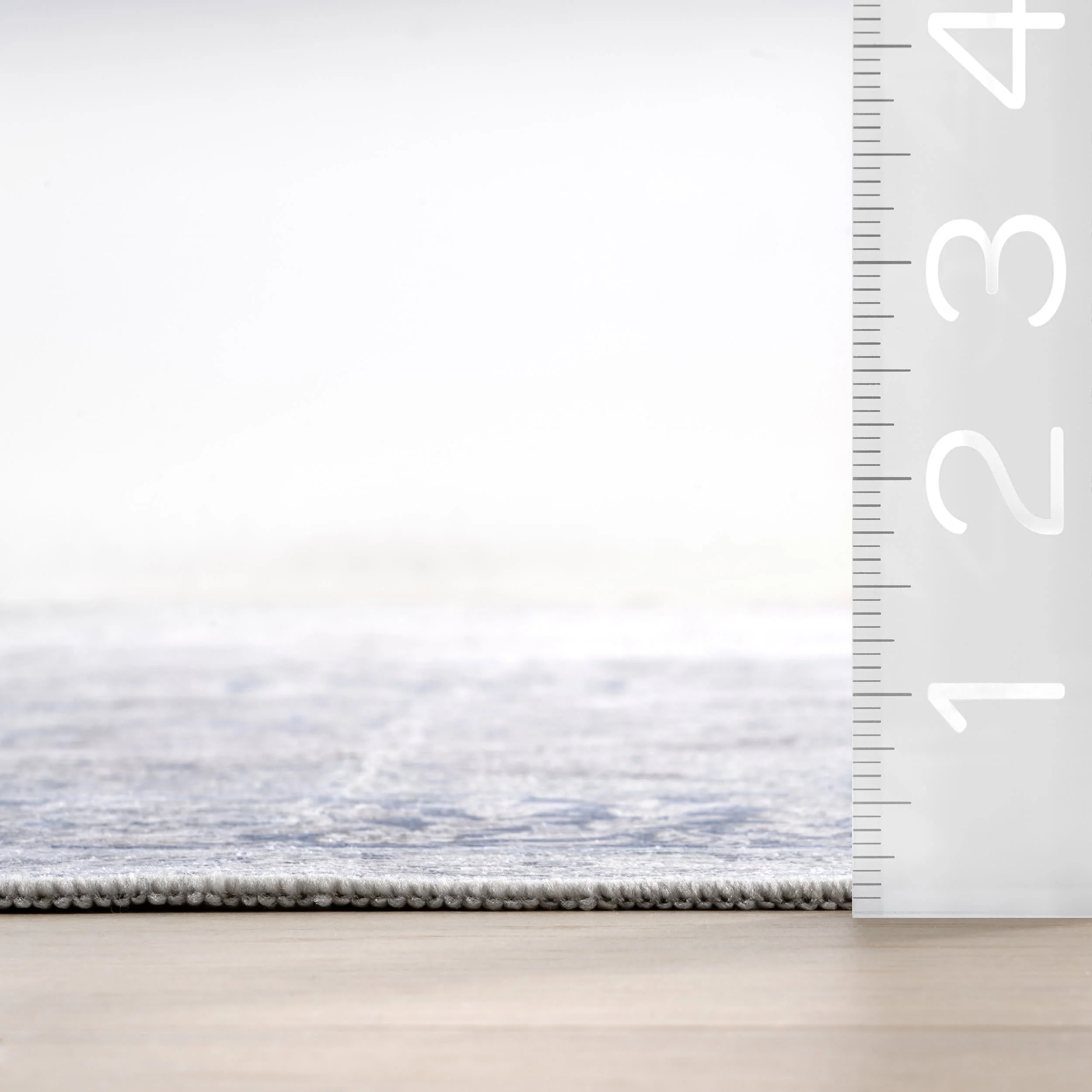 Bayberry Spill Proof Vintage Washable Rug | Light Blue - Image 6