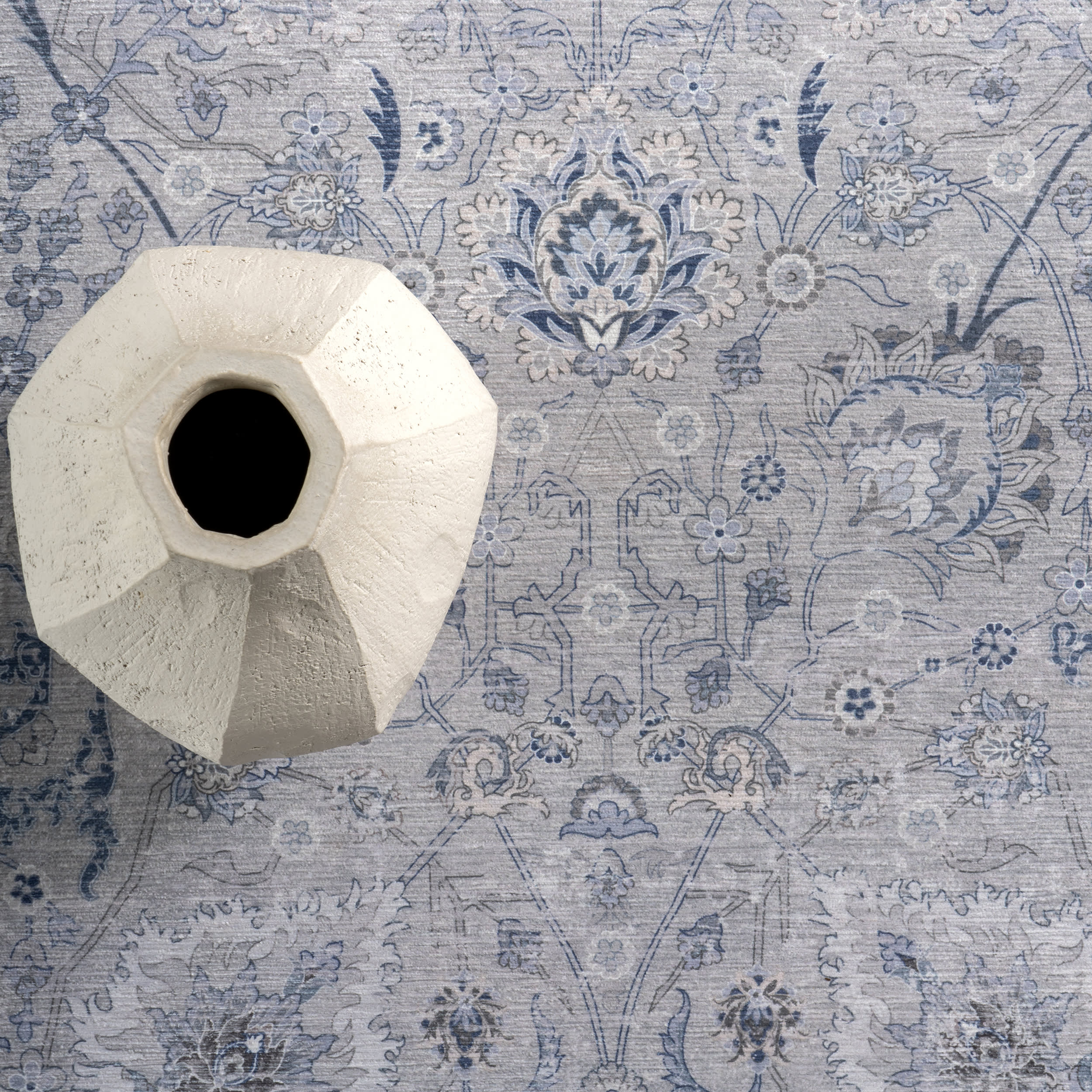 Bayberry Spill Proof Vintage Washable Rug | Light Blue - Image 8