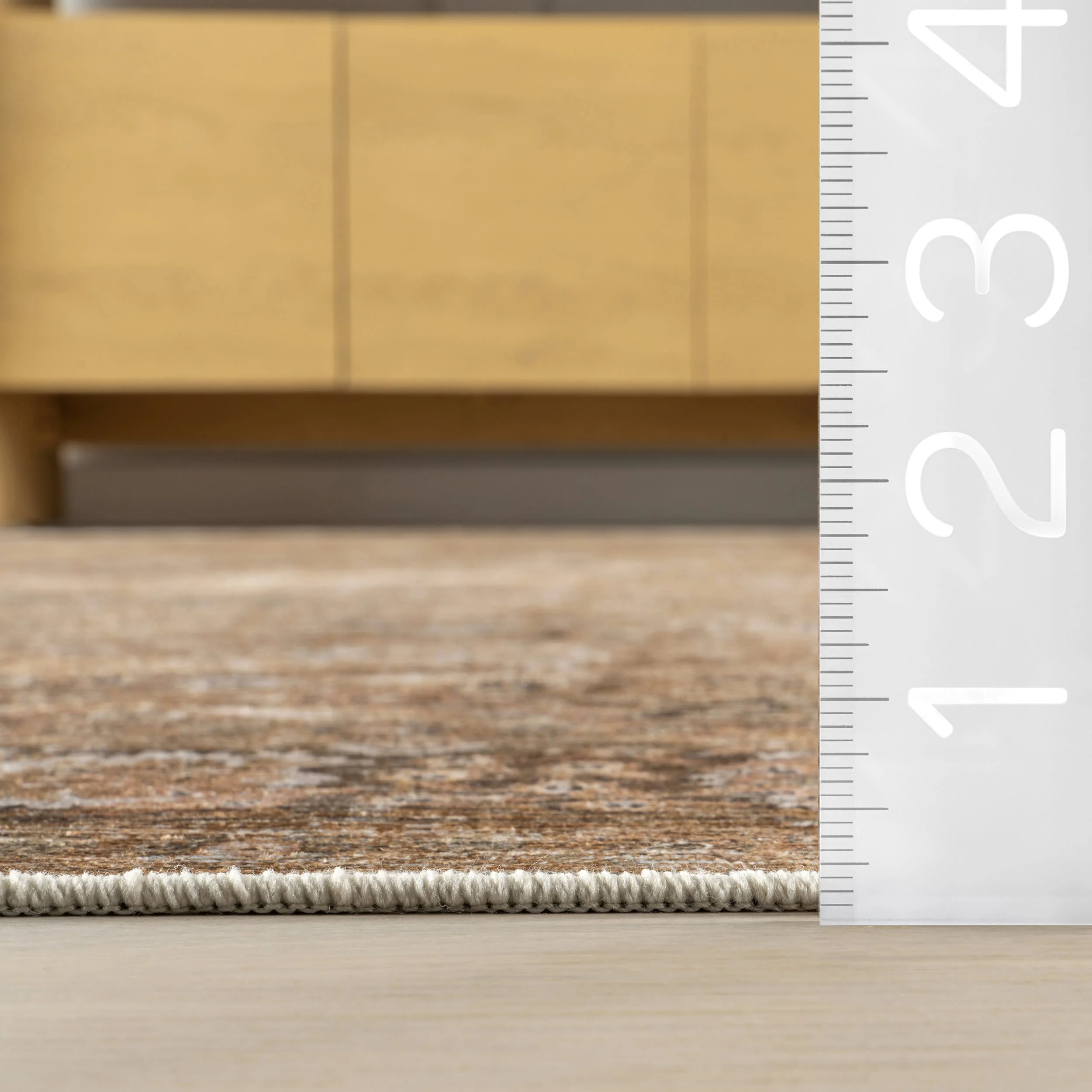 Bayberry Spill Proof Vintage Washable Rug | Light Brown - Image 5