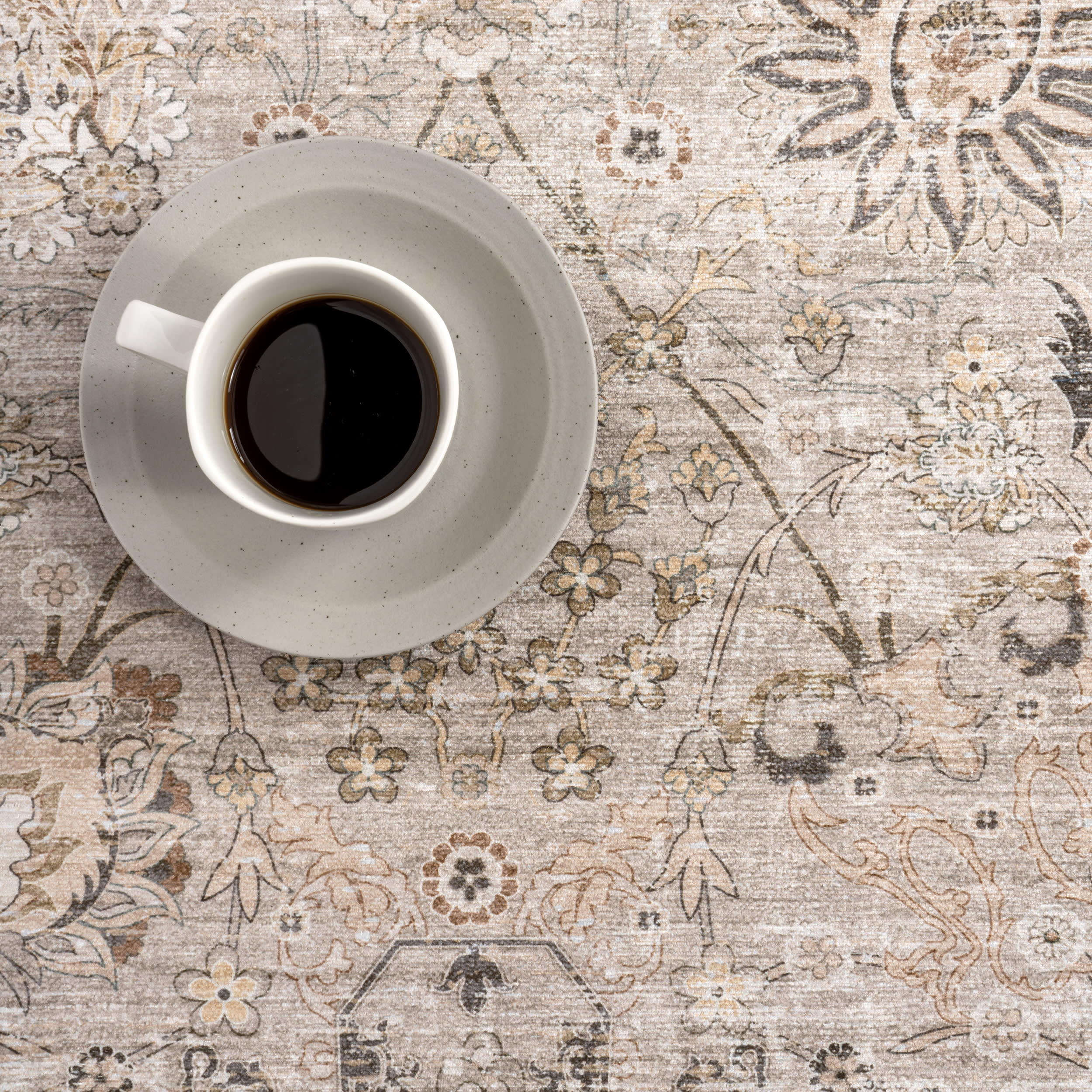 Bayberry Spill Proof Vintage Washable Rug | Sand - Image 7