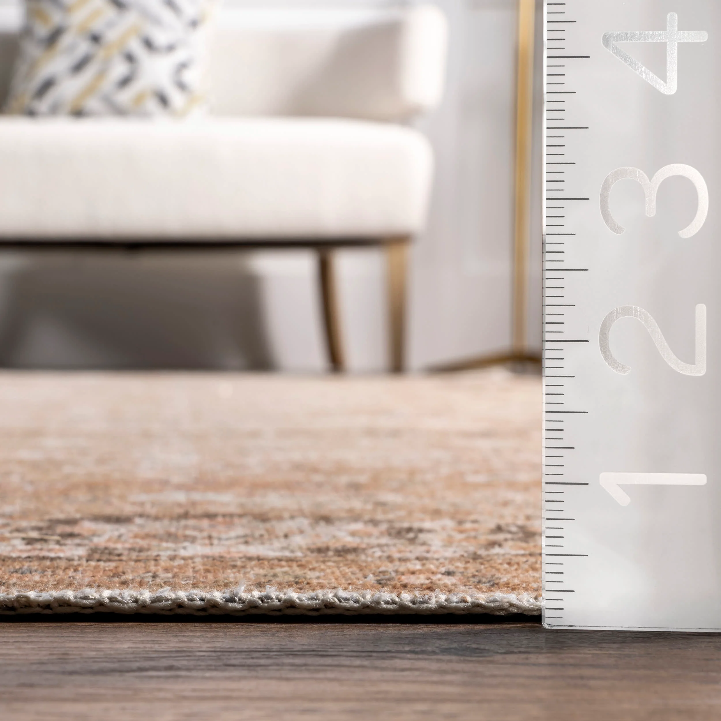 Bayberry Vintage Washable Rug | Light Brown - Image 4