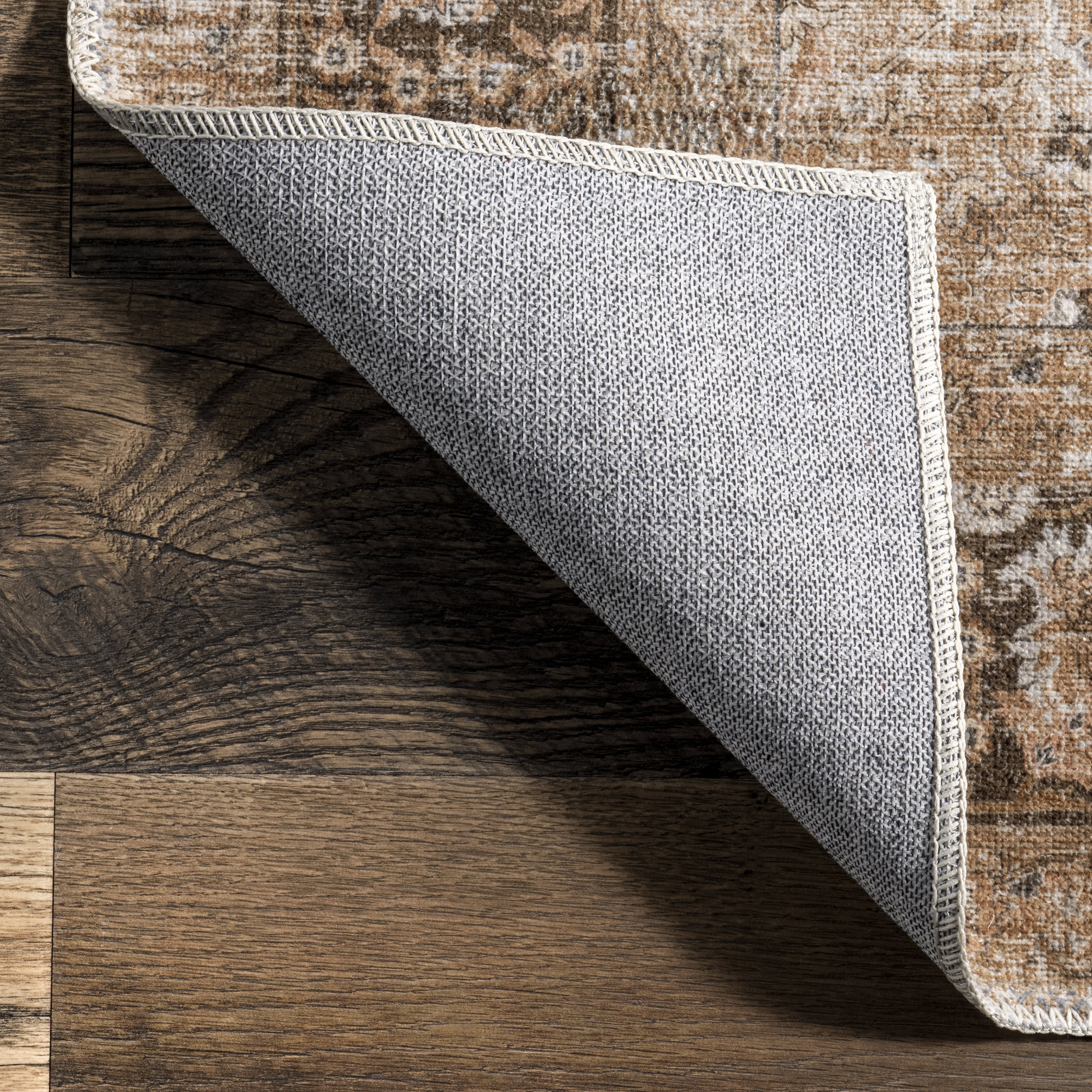 Bayberry Vintage Washable Rug | Light Brown - Image 5
