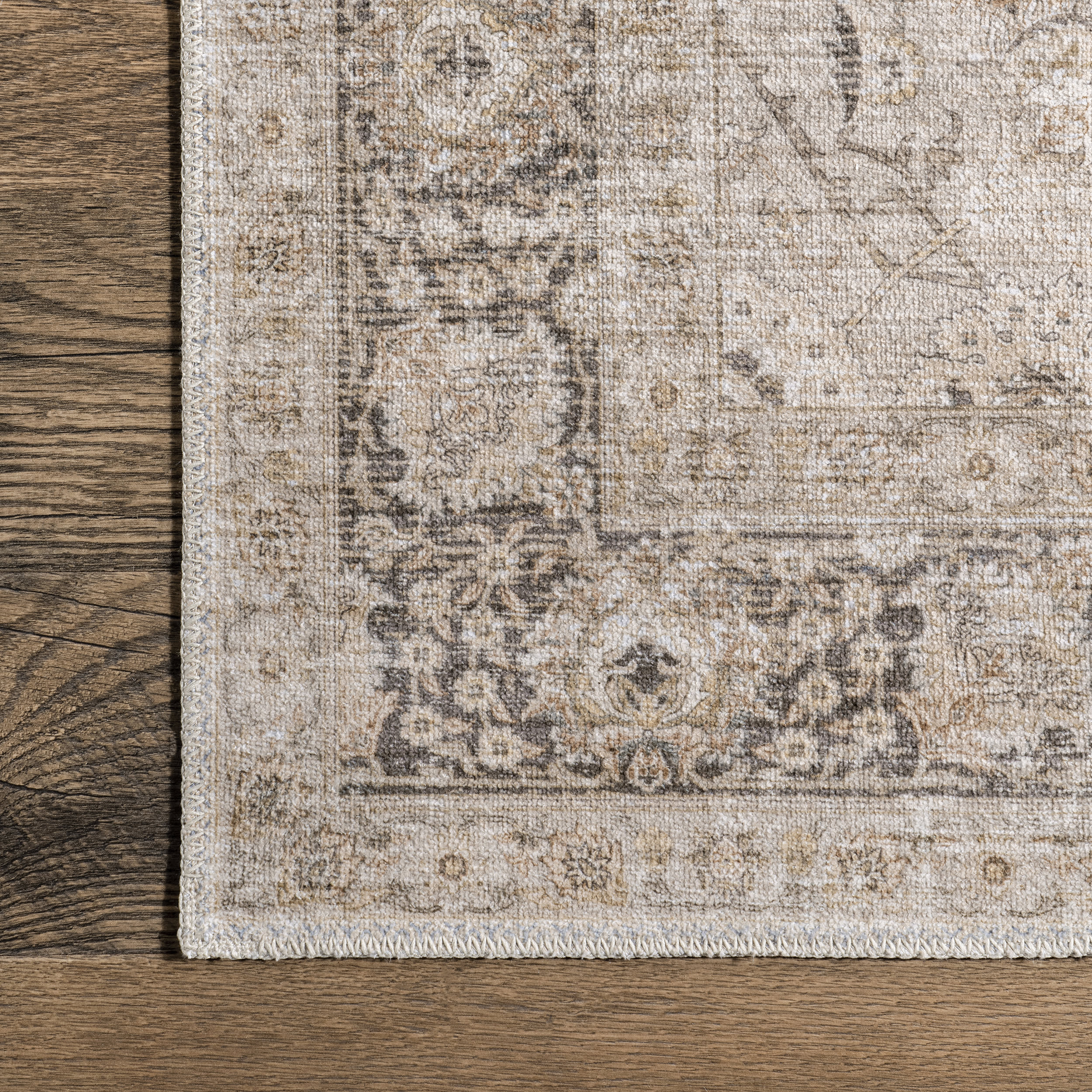 Bayberry Vintage Washable Rug | Sand - Image 3