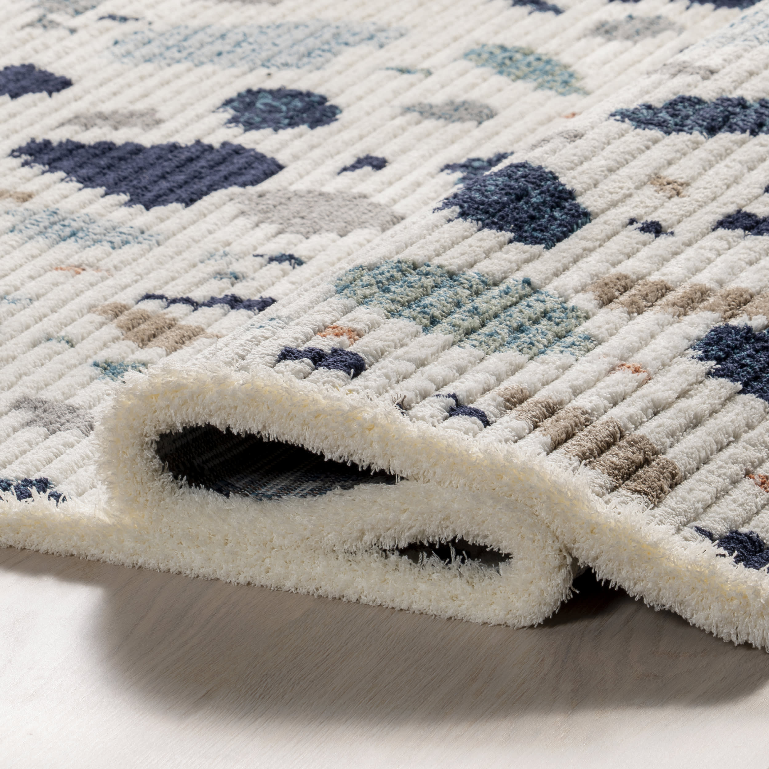 Becca Terrazzo Tile Rug | Blue Multicolor - Image 8